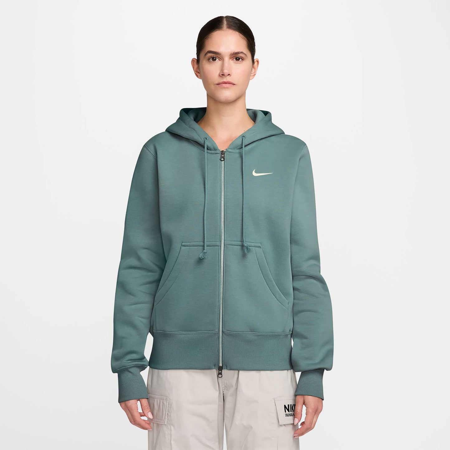 Nike Phoenix Fleece Full-Zip Gilet En Coton Femmes-Sauge