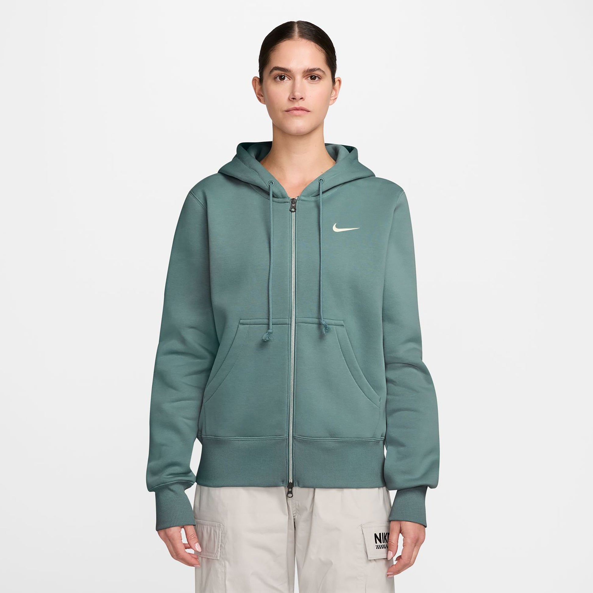 Nike Phoenix Fleece Full-Zip Gilet En Coton Femmes-Sauge