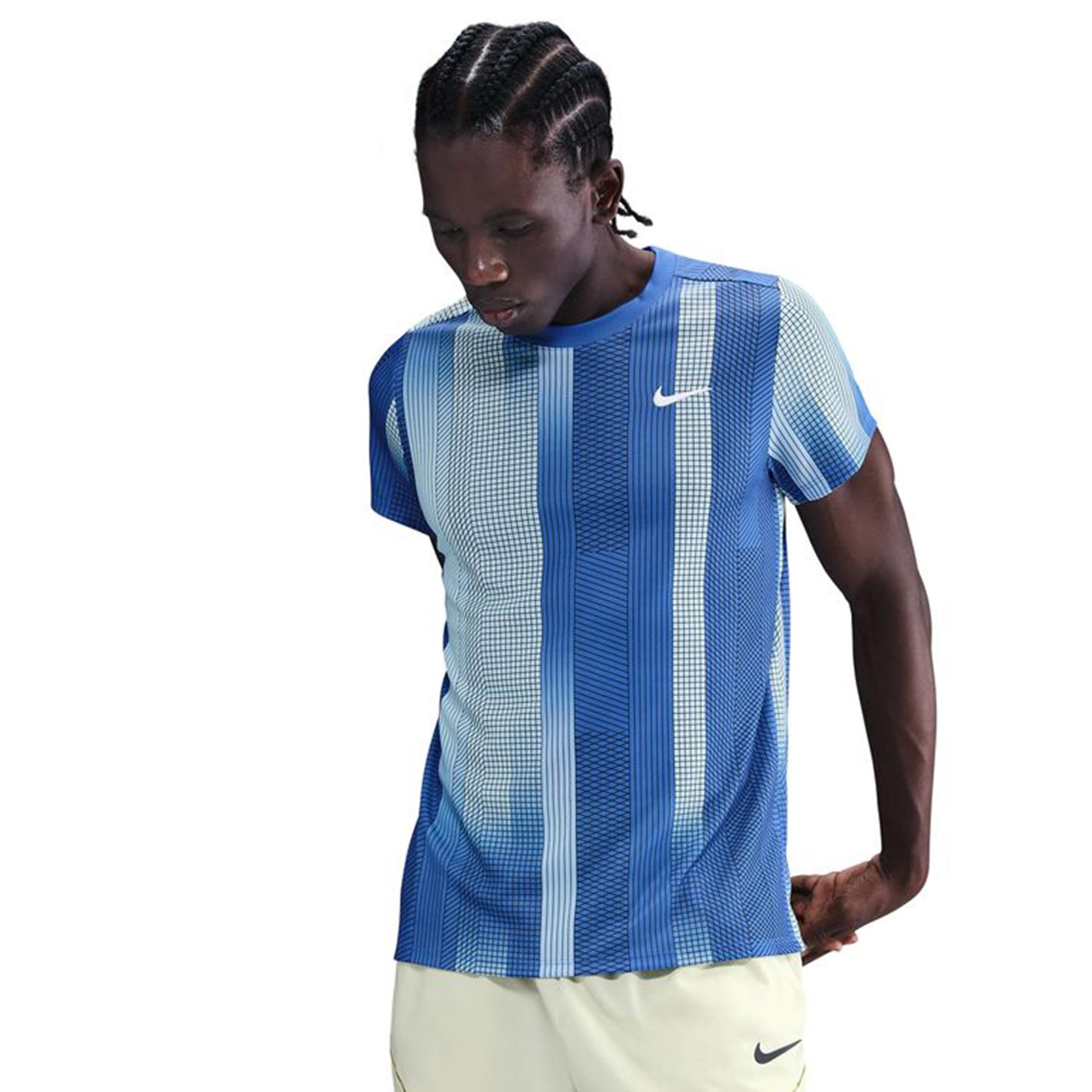 Nike Court Dri-Fit Victory Print T-shirt Hommes-Bleu,Bleu Clair