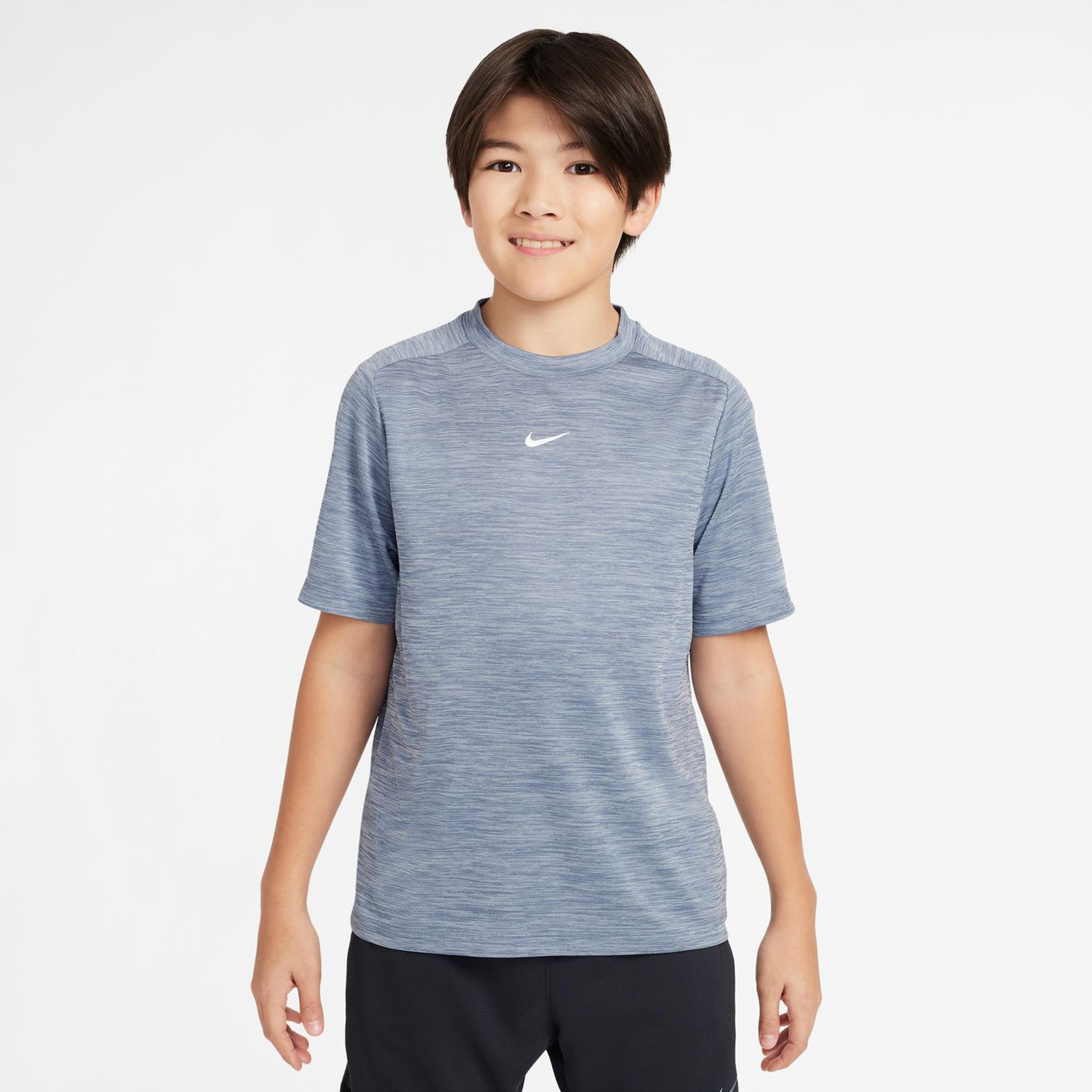 Nike Dri-Fit Multi Heather T-shirt Enfants-Bleu Gris