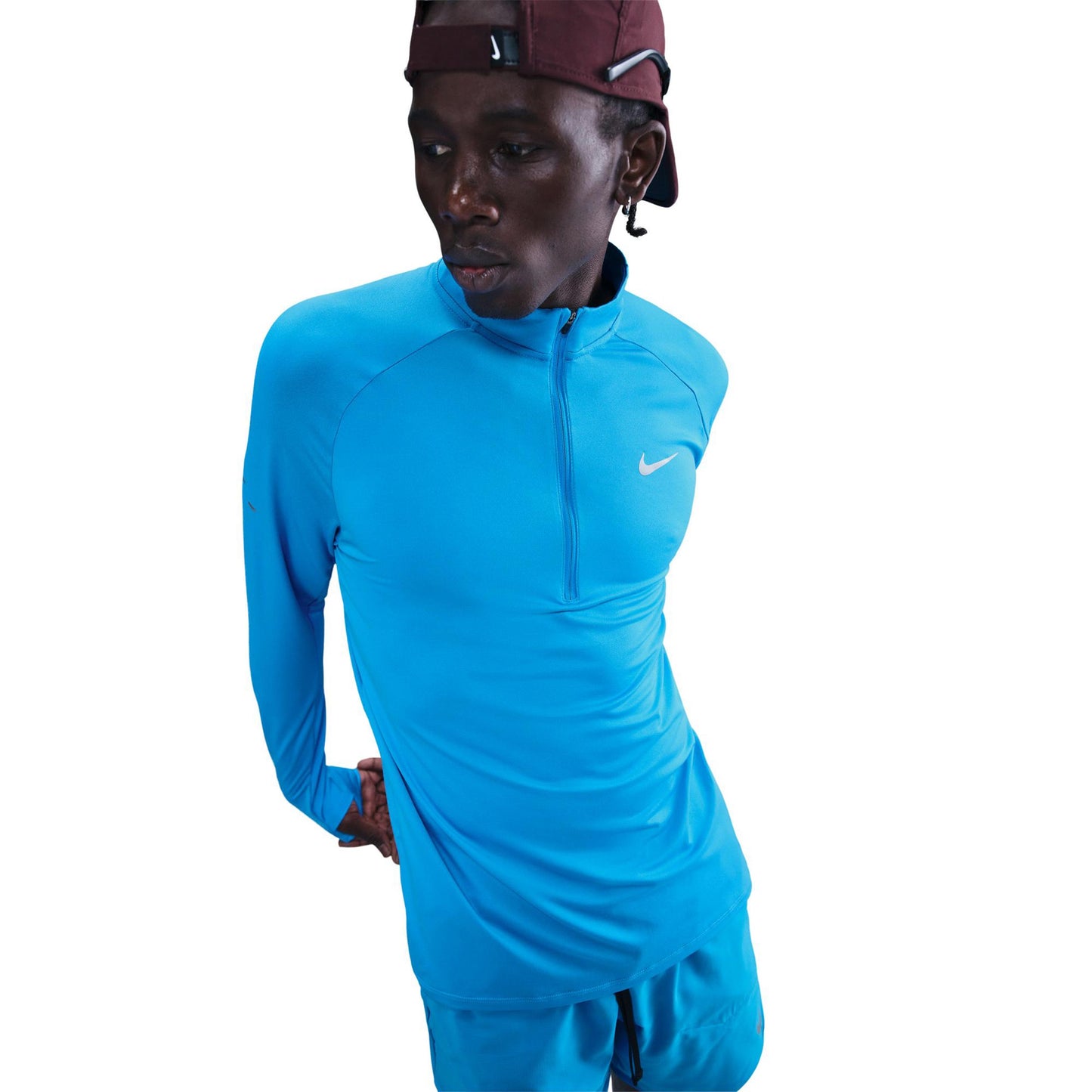 Nike Stride Maillot de course Hommes - bleu, argent