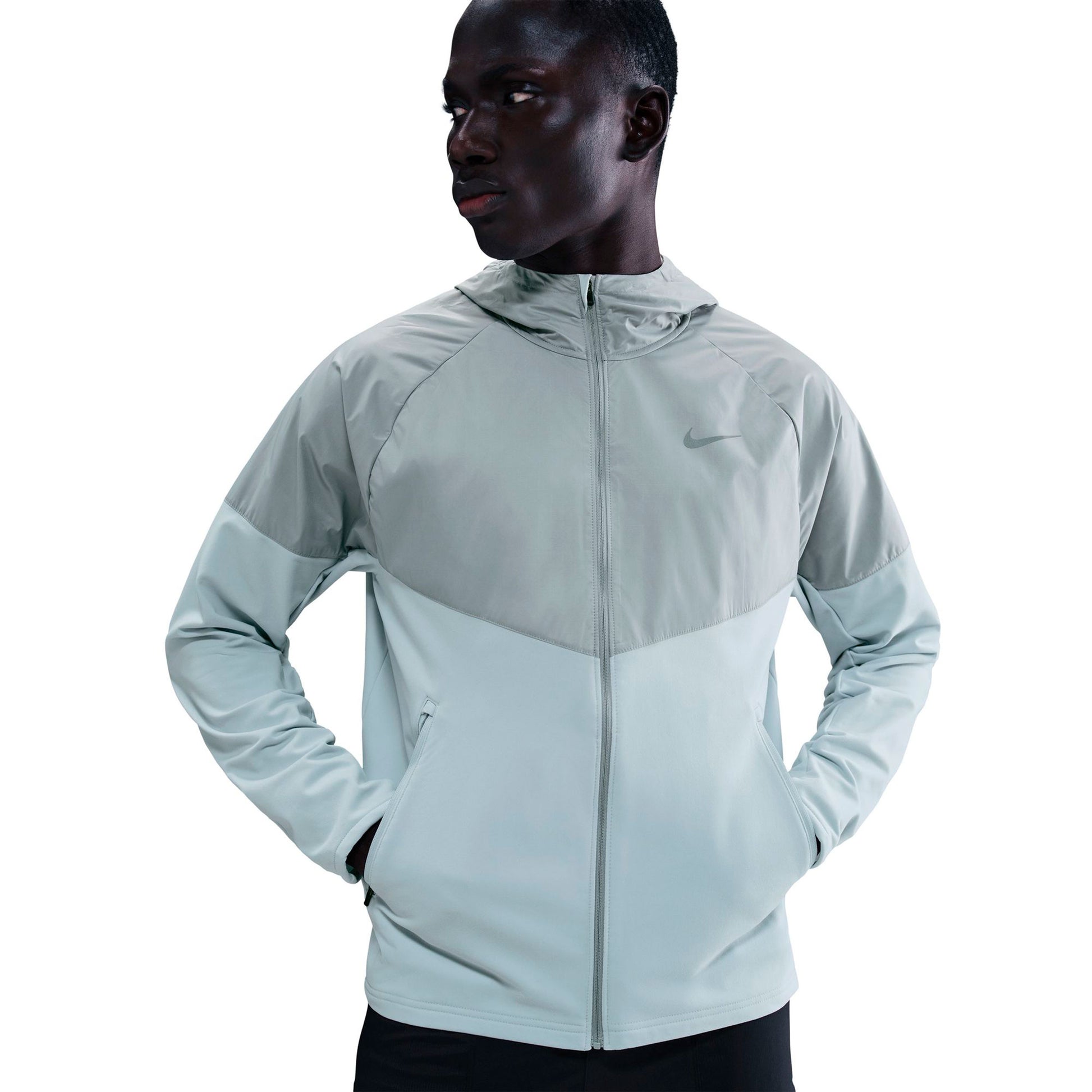Nike Miler Veste running Hommes - gris, argent