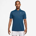 Dri-Fit Victory Court Solid Polo Hommes - bleu petrol, blanc