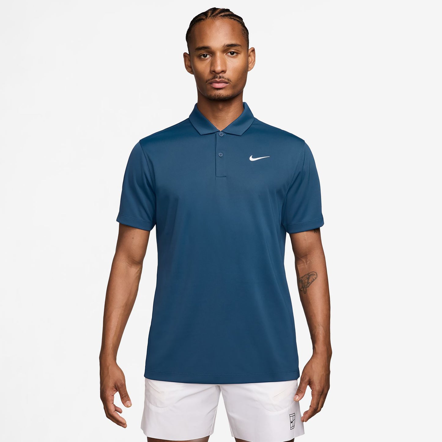 Nike Dri-Fit Victory Court Solid Polo Hommes - bleu petrol, blanc