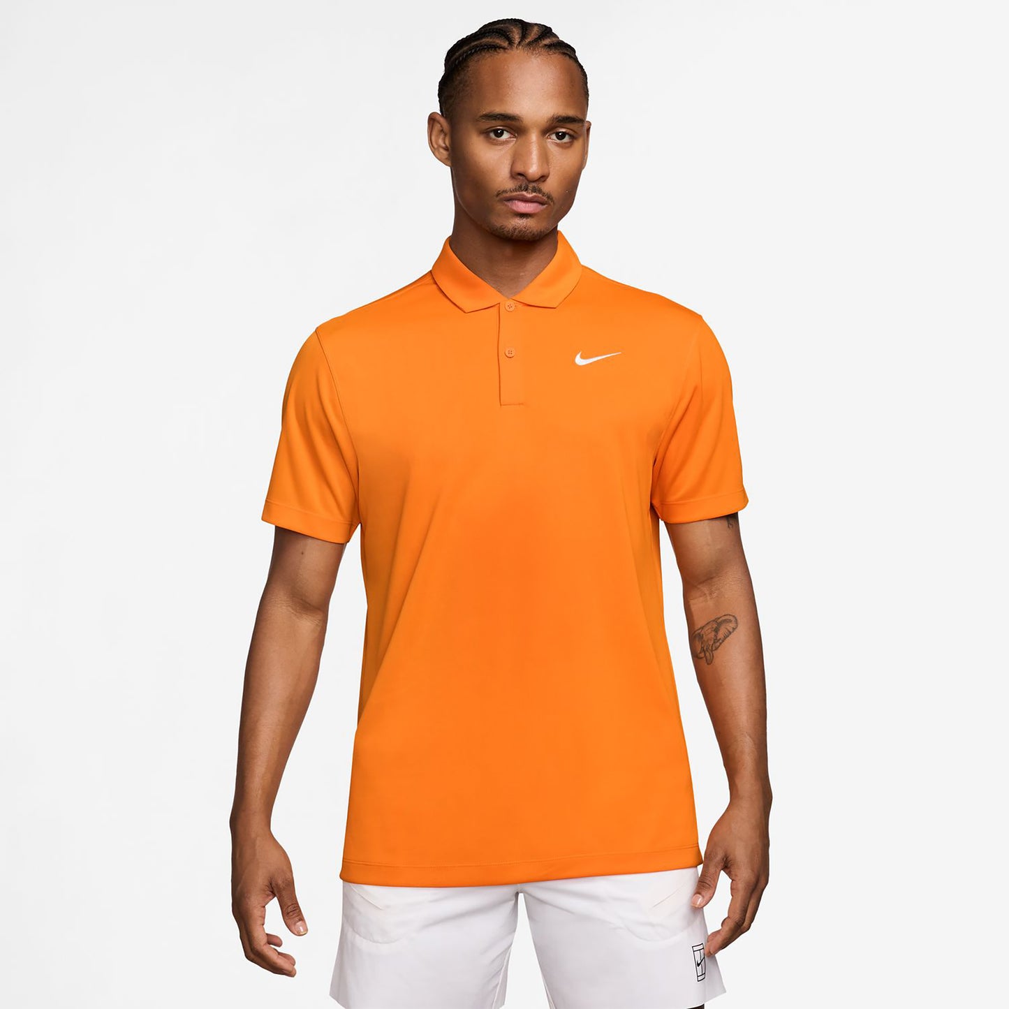 Nike Dri-Fit Victory Court Solid Polo Hommes - orange, blanc