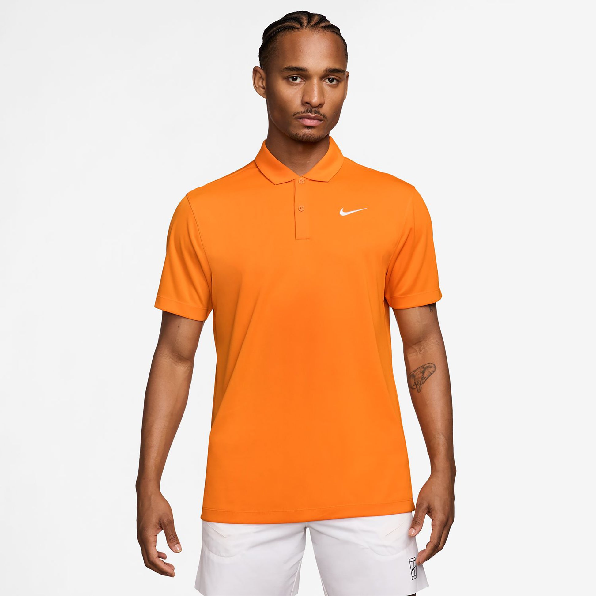 Nike Dri-Fit Victory Court Solid Polo Hommes - orange, blanc