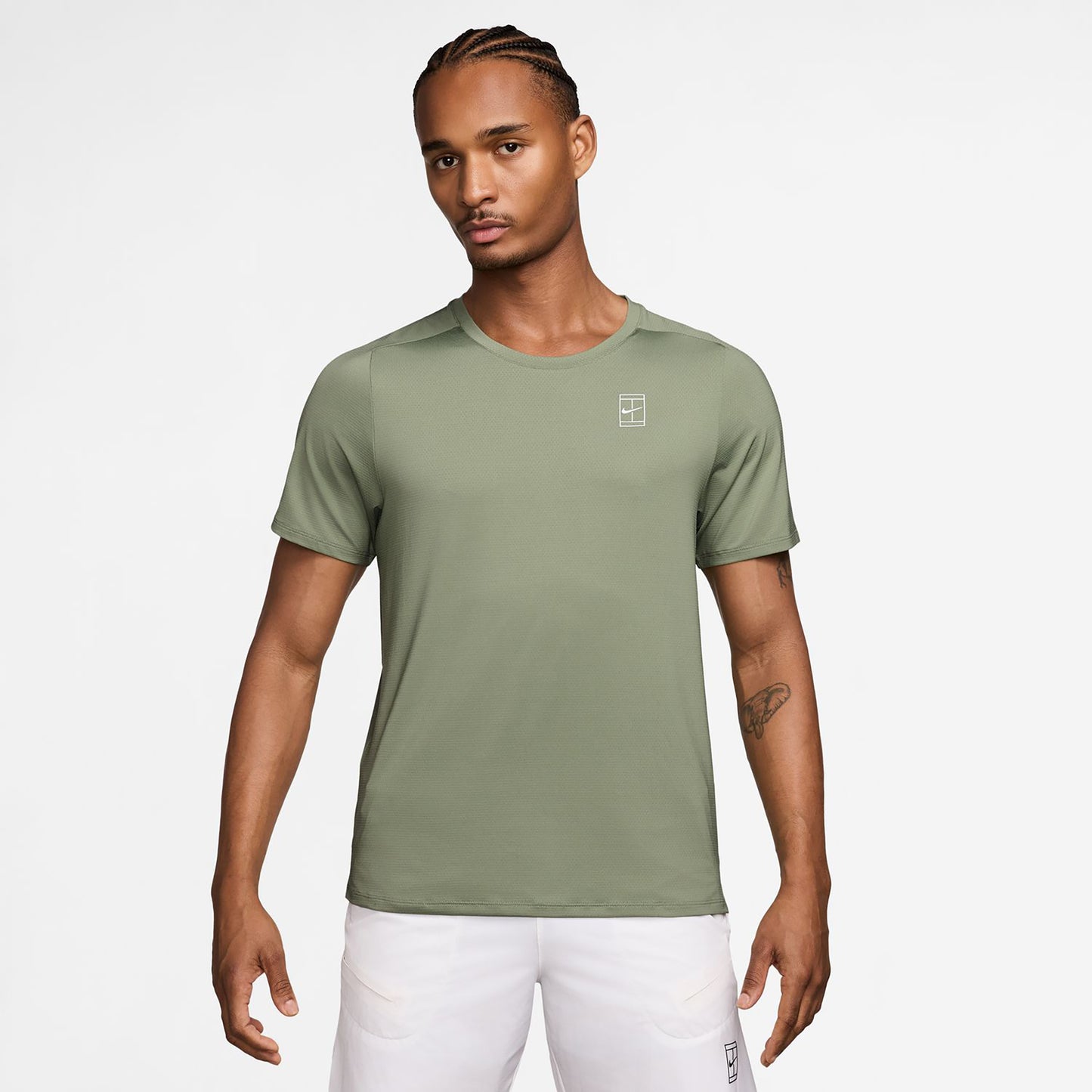 Nike Court Dri-FIT Advantage T-shirt Hommes-vert olive