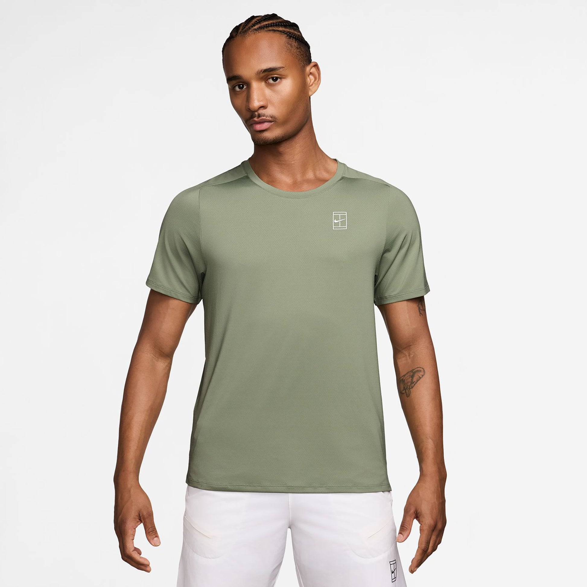 Nike Court Dri-FIT Advantage T-shirt Hommes-vert olive