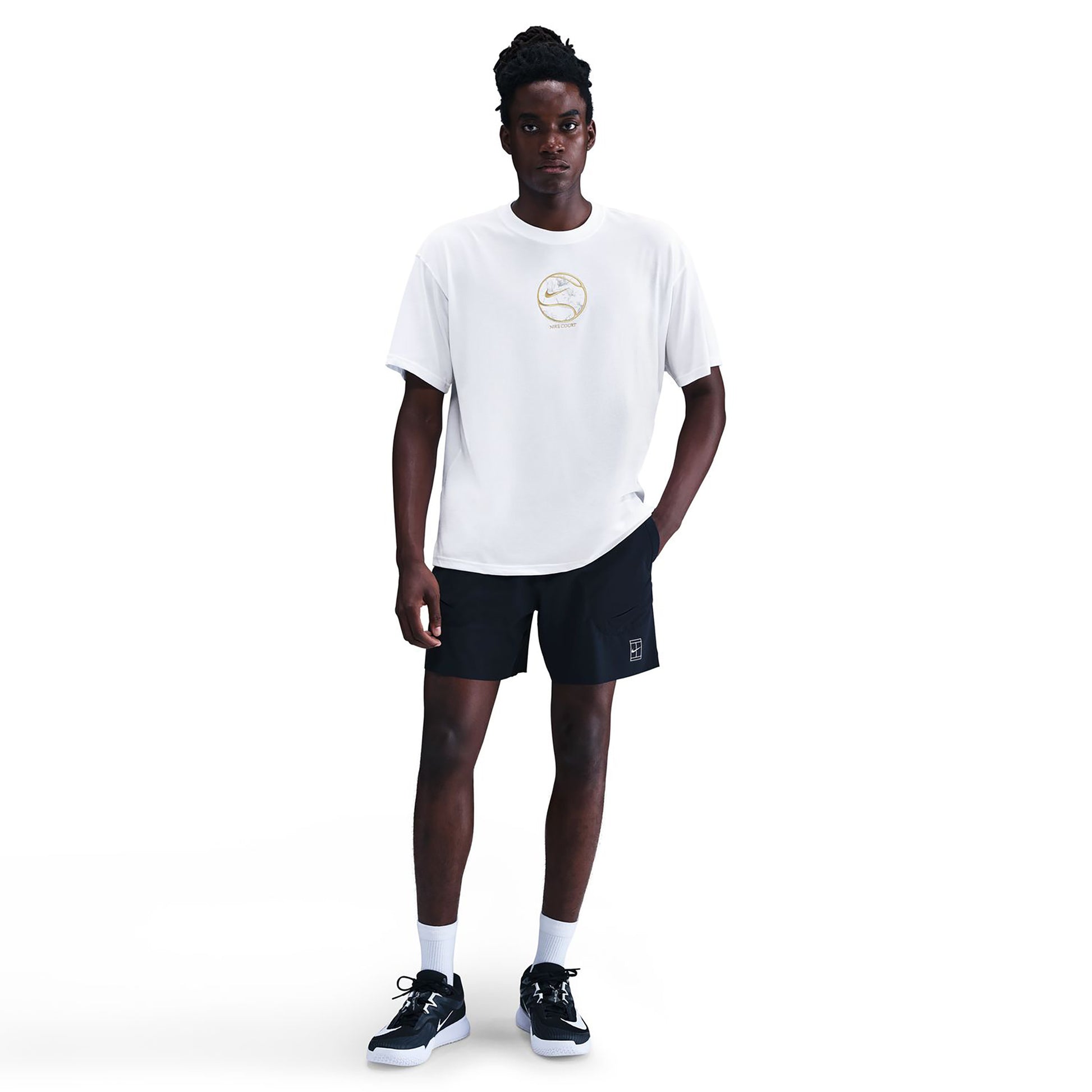Nike Court Dri-Fit Max 90's T-shirt Hommes-blanc