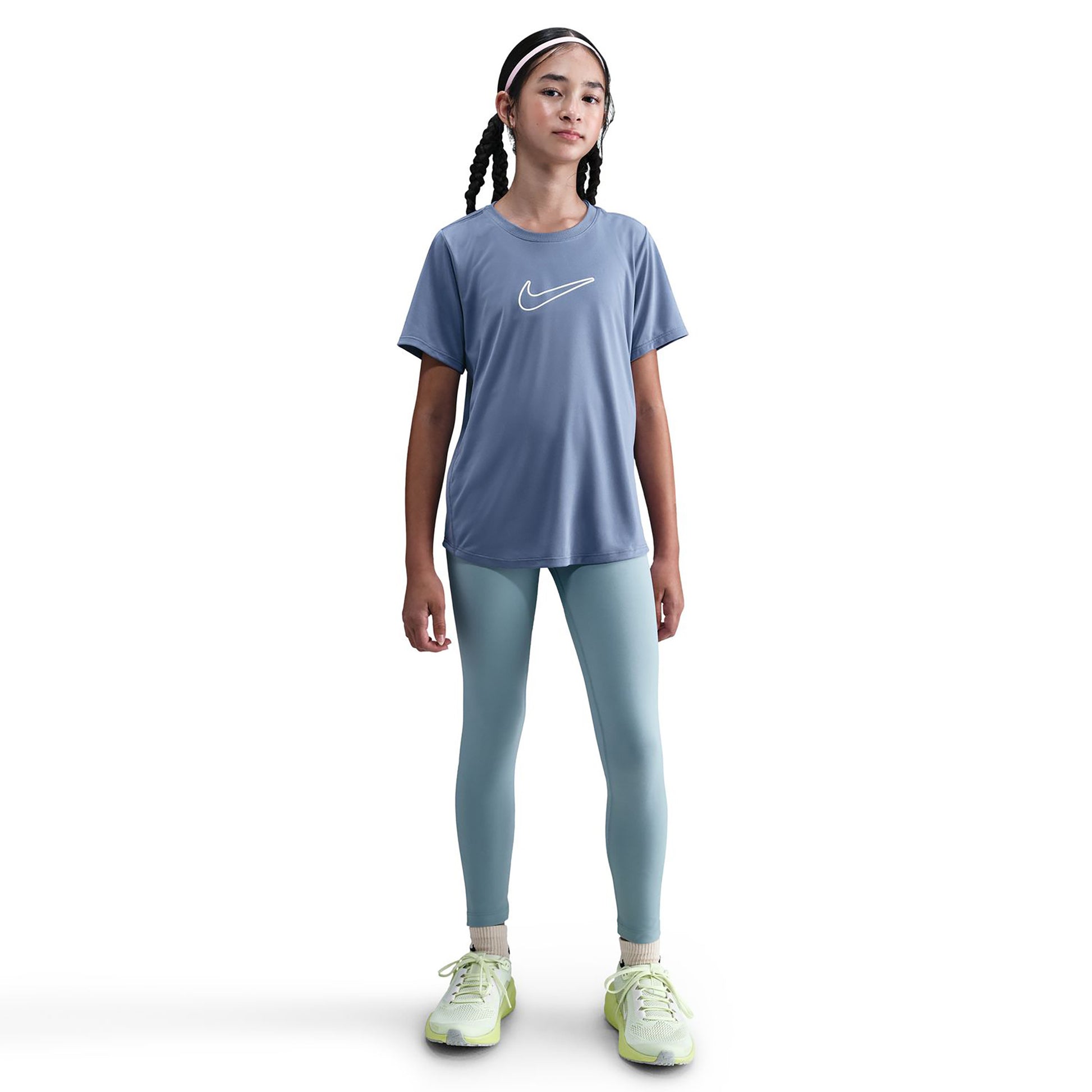 Nike Dri-FIT One T-shirt Filles - bleu gris, blanc