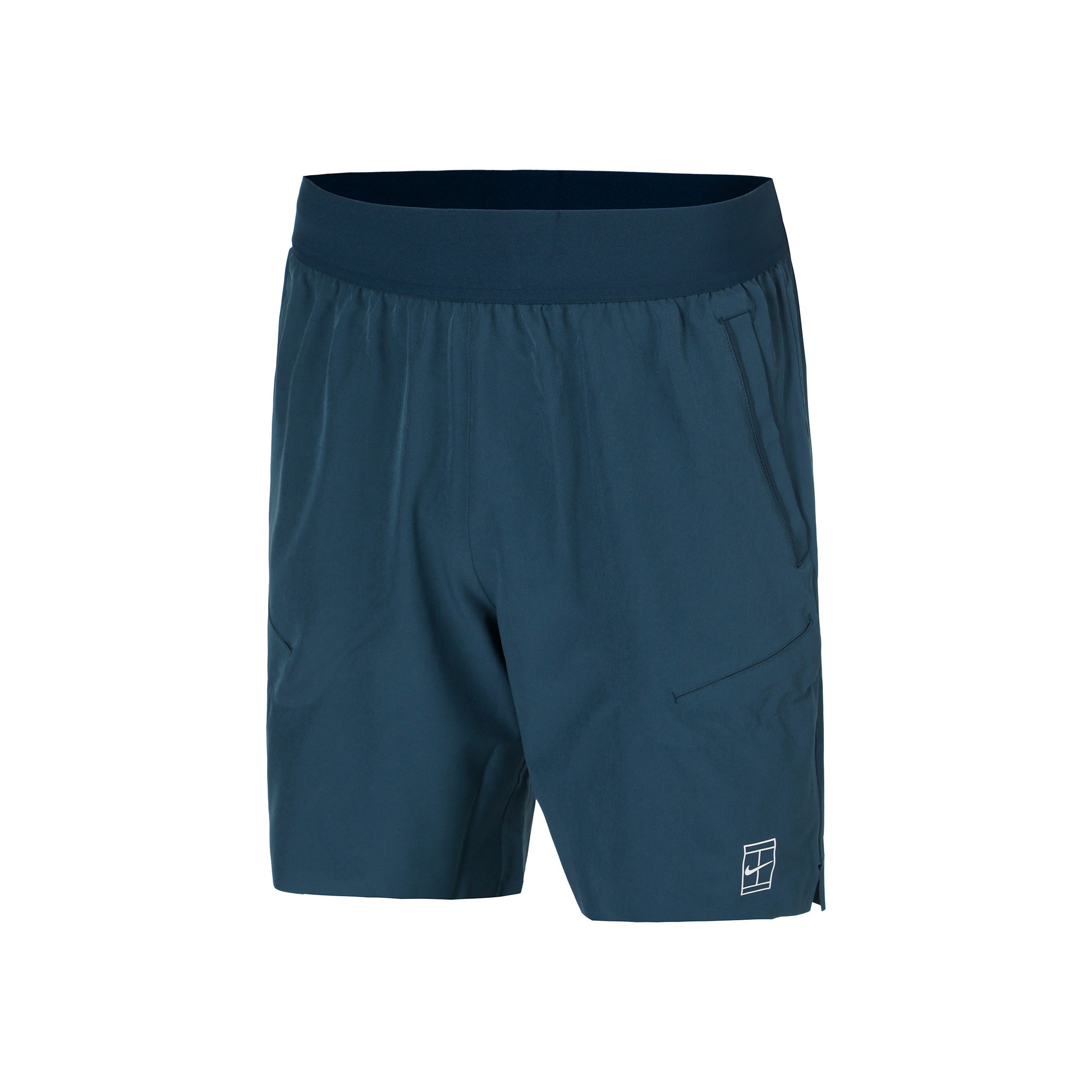 Nike Court Dri-Fit Advantage 8in Shorts Hommes-Bleu Foncé,Blanc