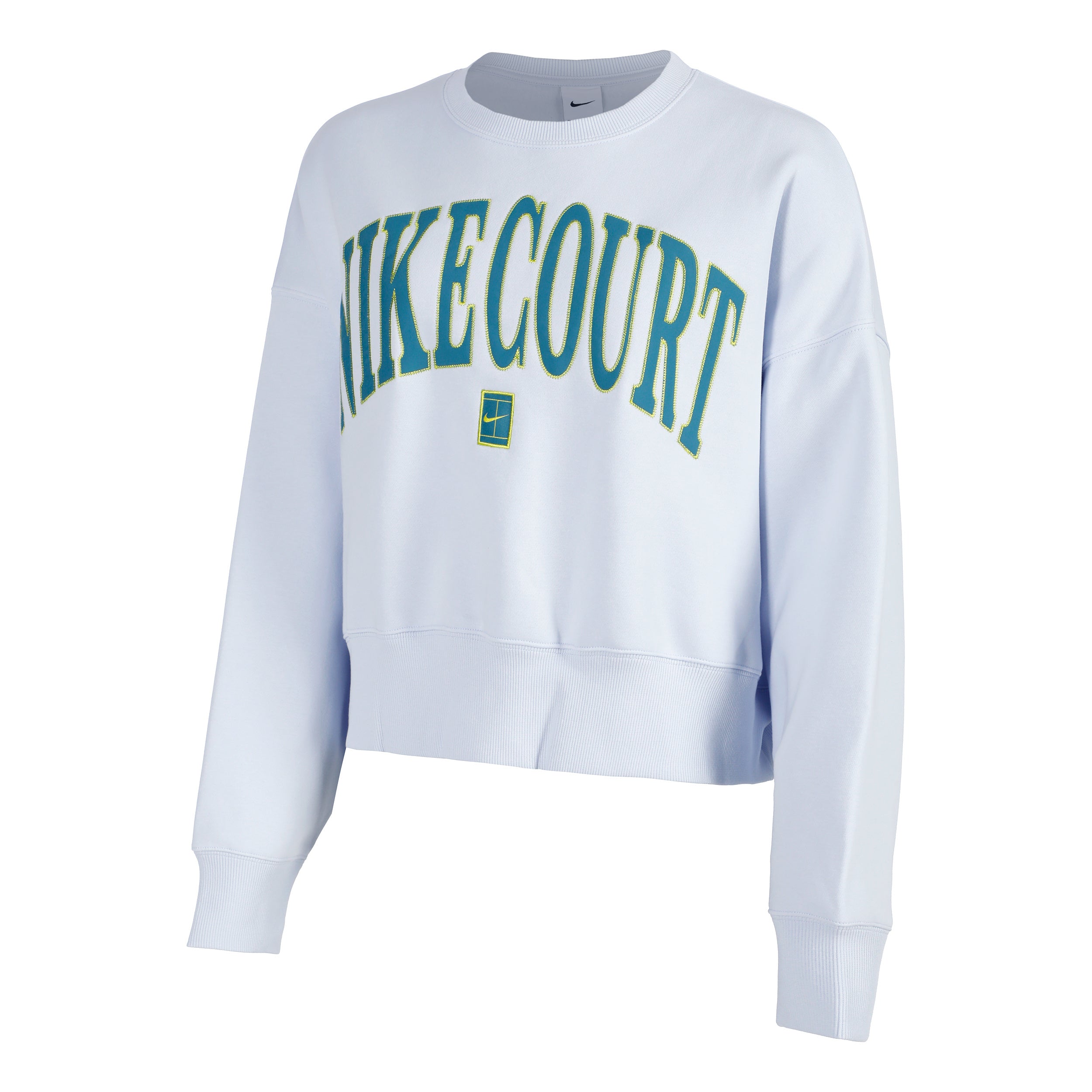 Nike Court Heritage Phoenix Fleece Oversized Crew High Rise Sweat-shirt Femmes - gris clair,