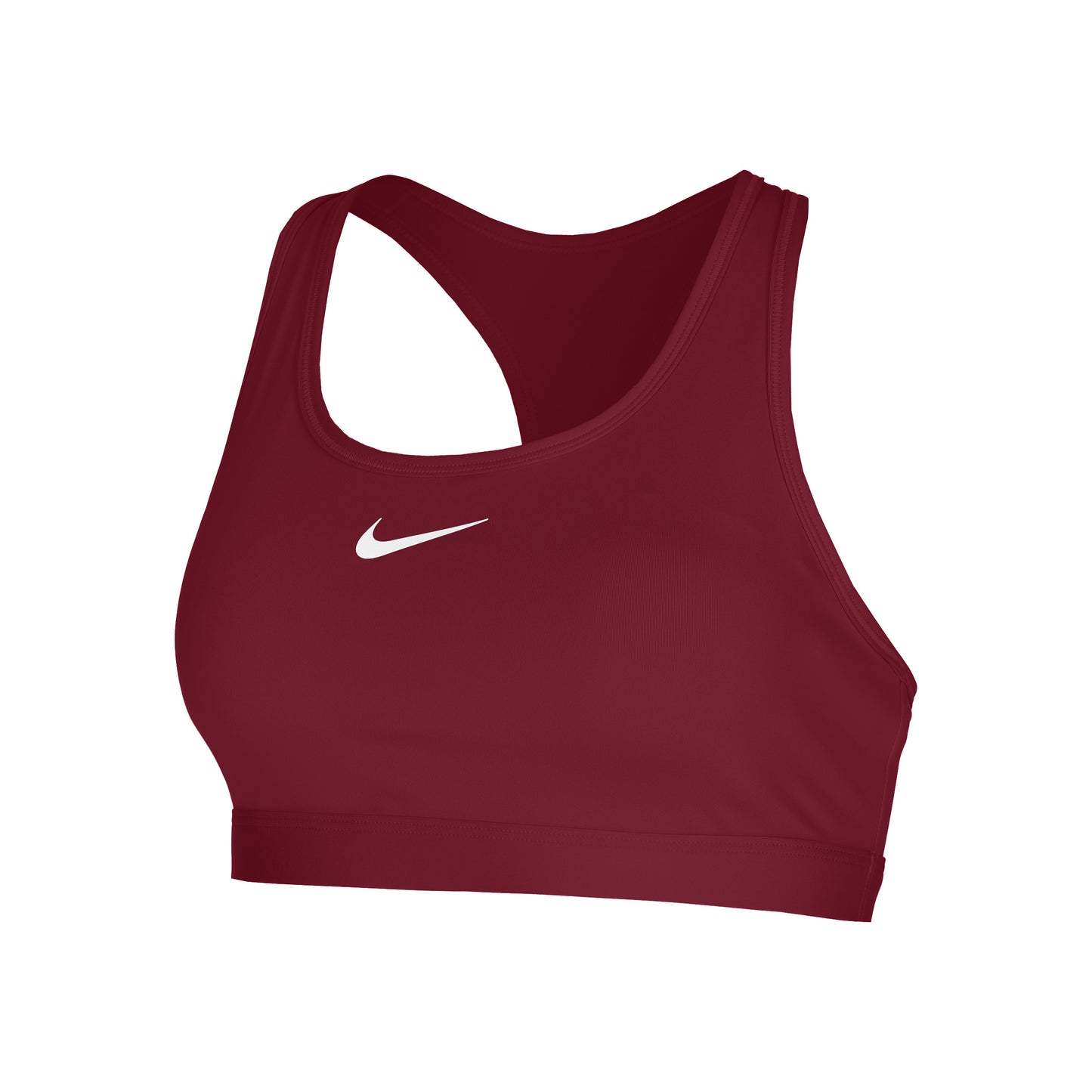 Nike Swoosh Medium Soutien-gorge sport Femmes - rouge foncé, blanc