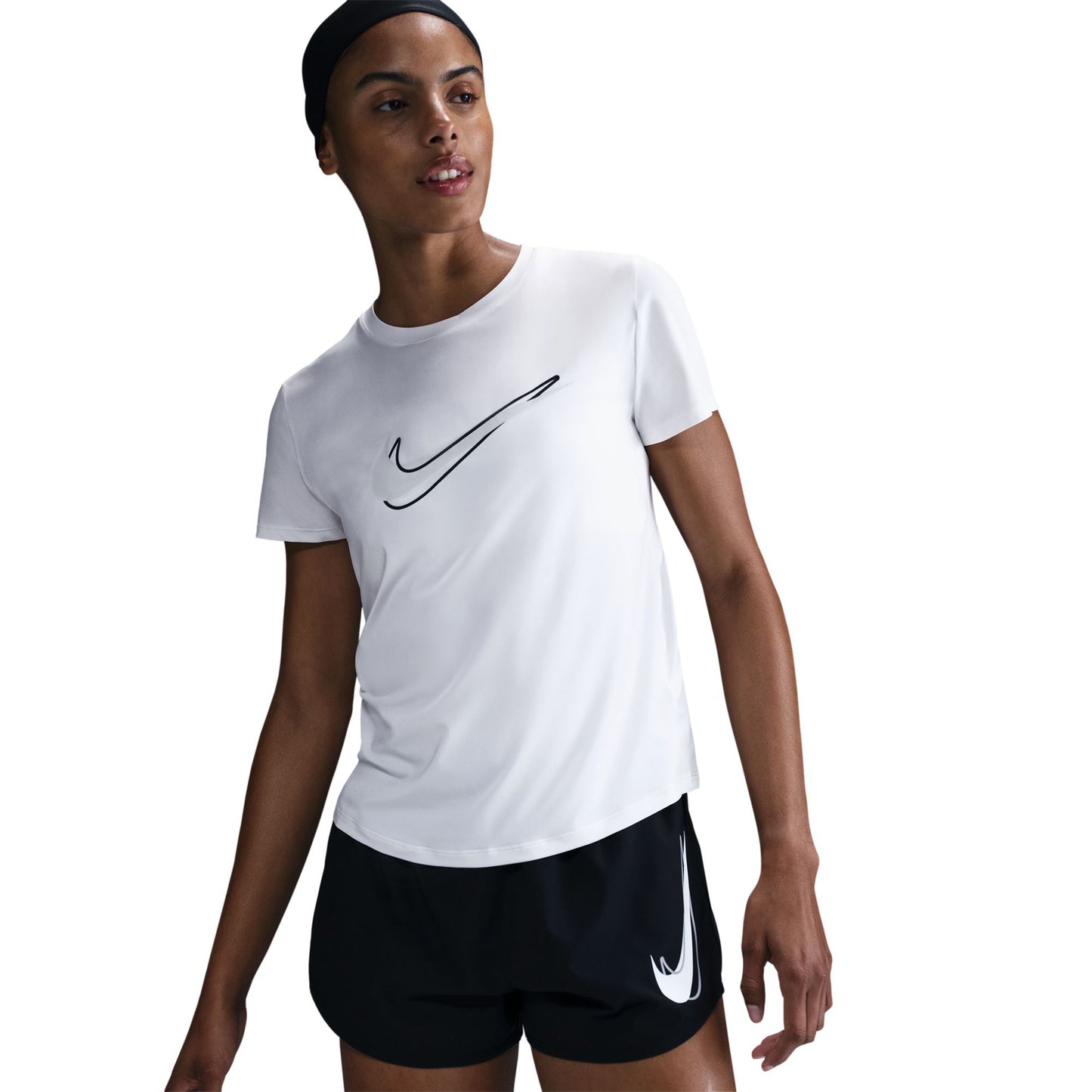 Nike Swoosh Maillot De Course Femmes-Blanc