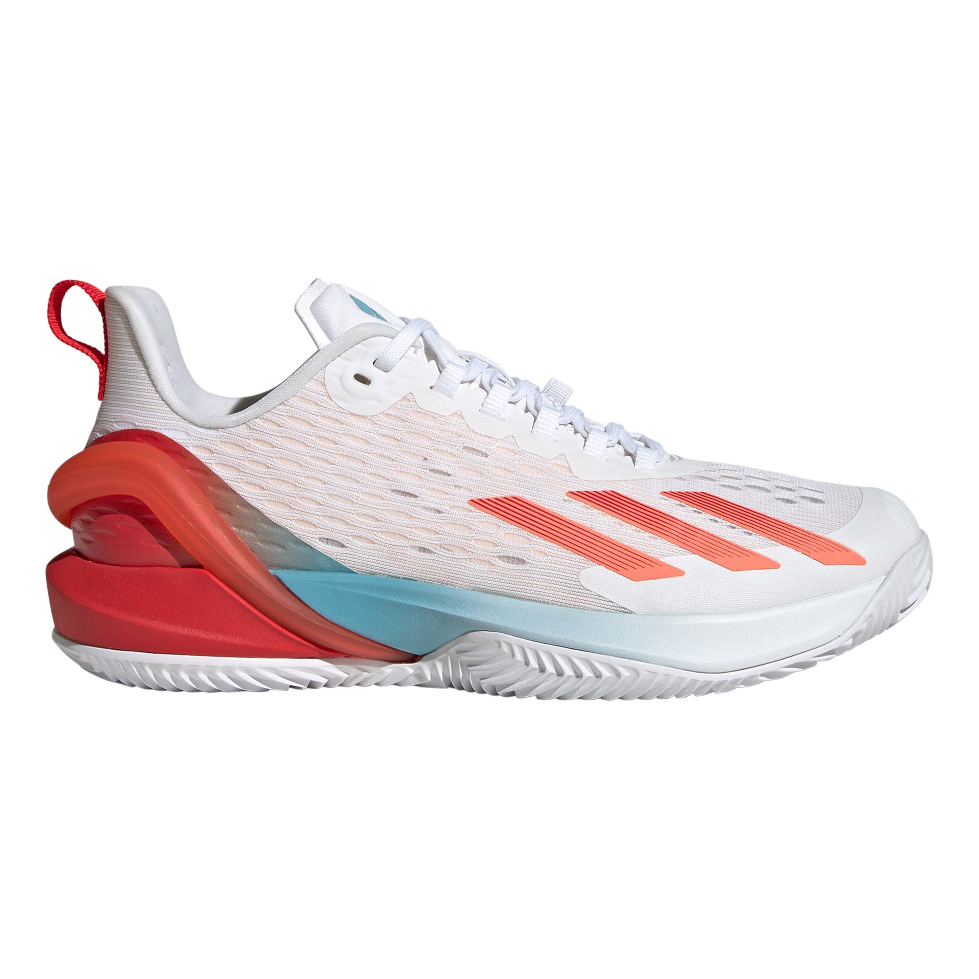 adidas adizero Cybersonic Chaussure terre battue Femmes - blanc, orange