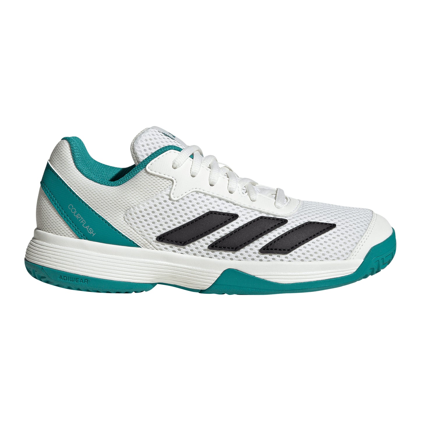 adidas Courtflash Chaussures toutes surfaces Enfants - blanc, bleu petrol