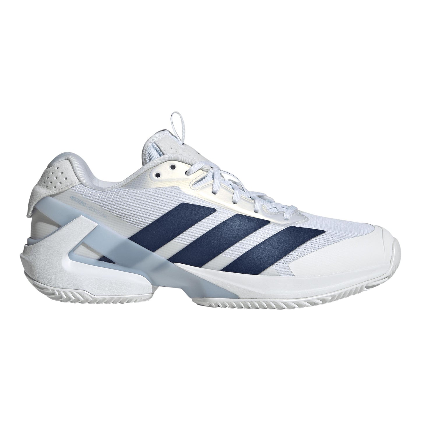 adidas adizero Ubersonic 5 Chaussure terre battue Femmes - blanc, bleu foncé