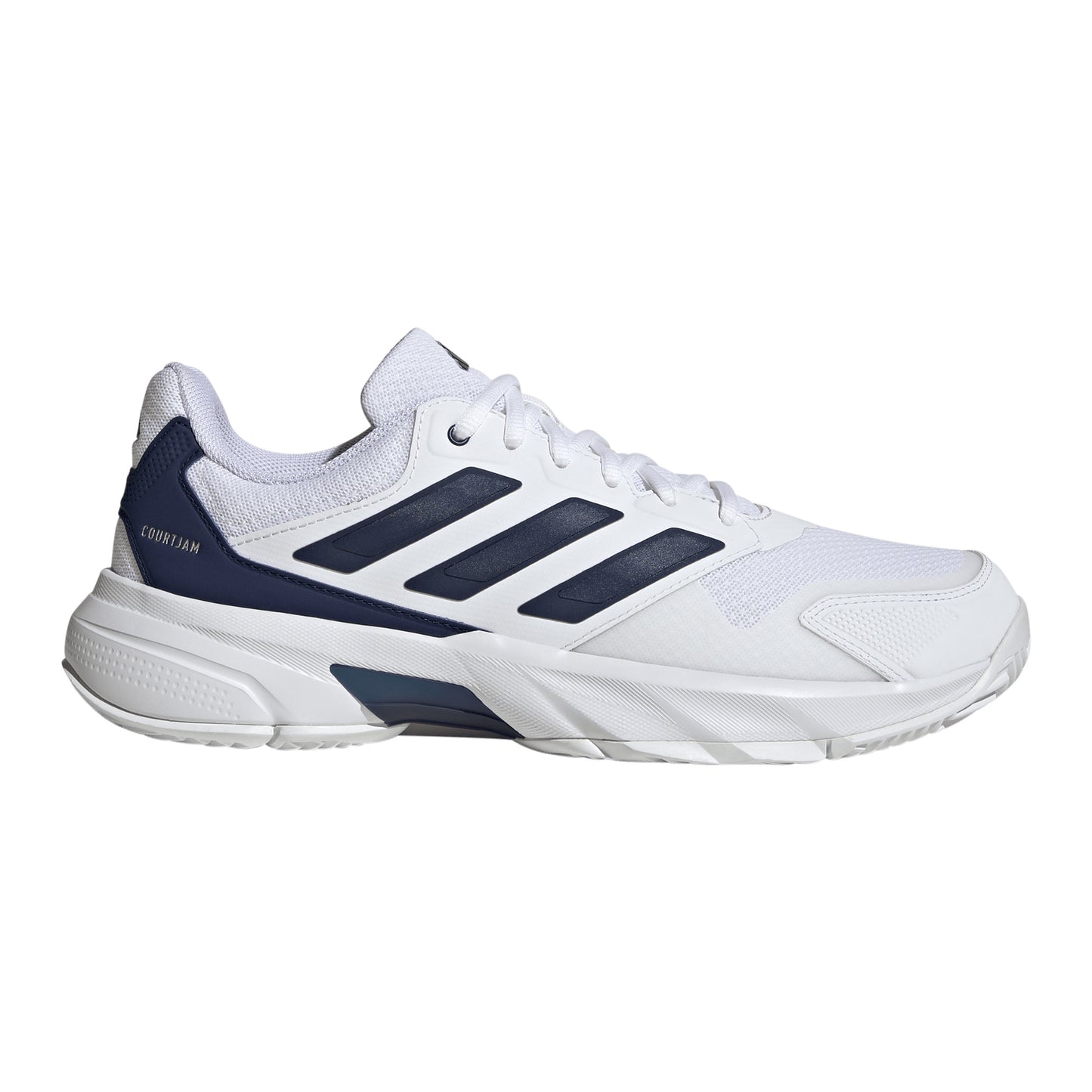 adidas CourtJam Control 3 Chaussures toutes surfaces Hommes - blanc, bleu foncé