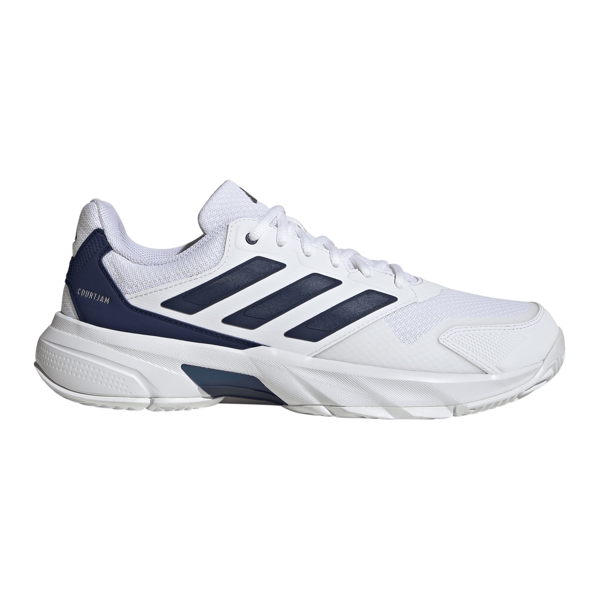 adidas CourtJam Control 3 Chaussures toutes surfaces Hommes - blanc, bleu foncé