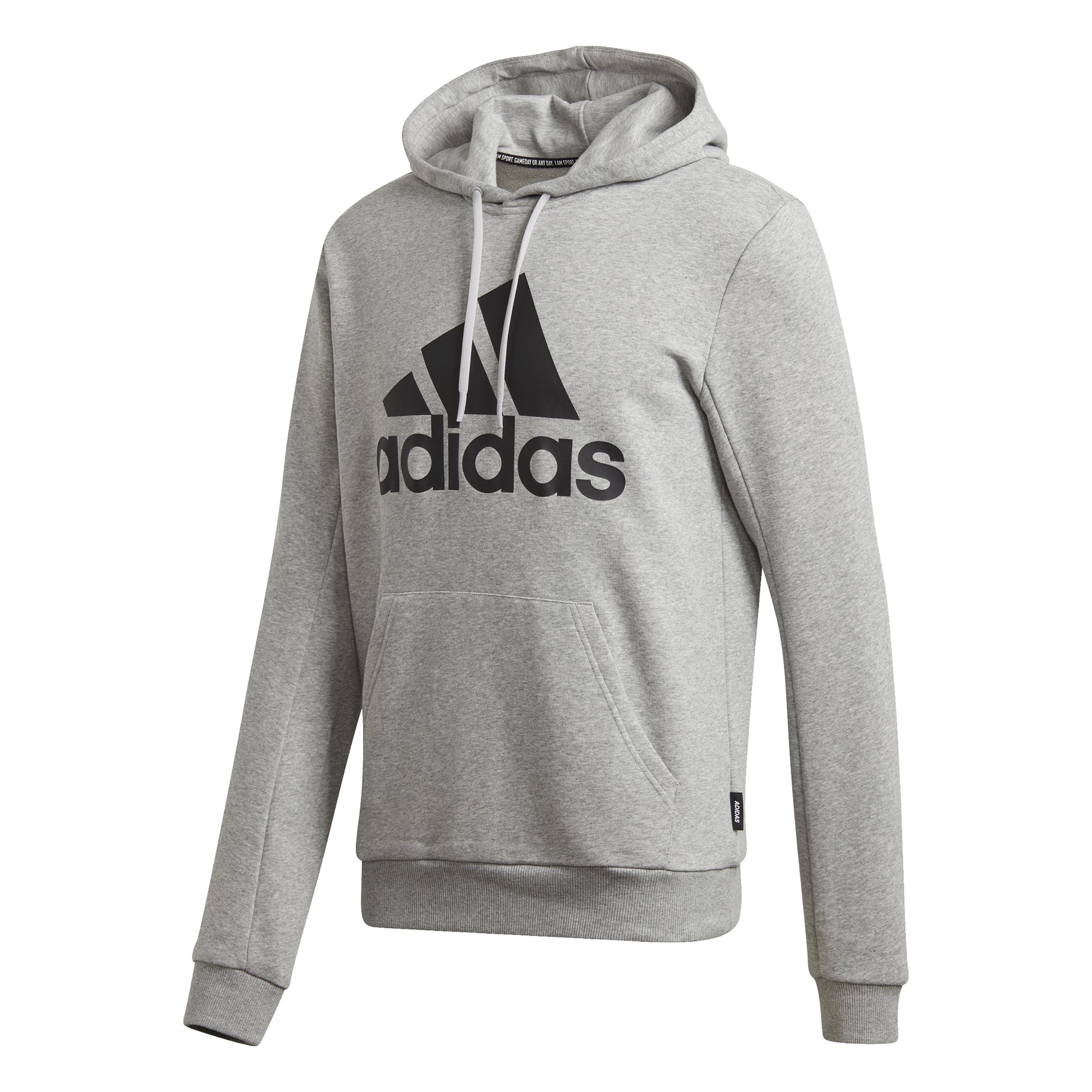 adidas Must Have Badge of Sport Sweat à capuche Hommes - gris clair, noir
