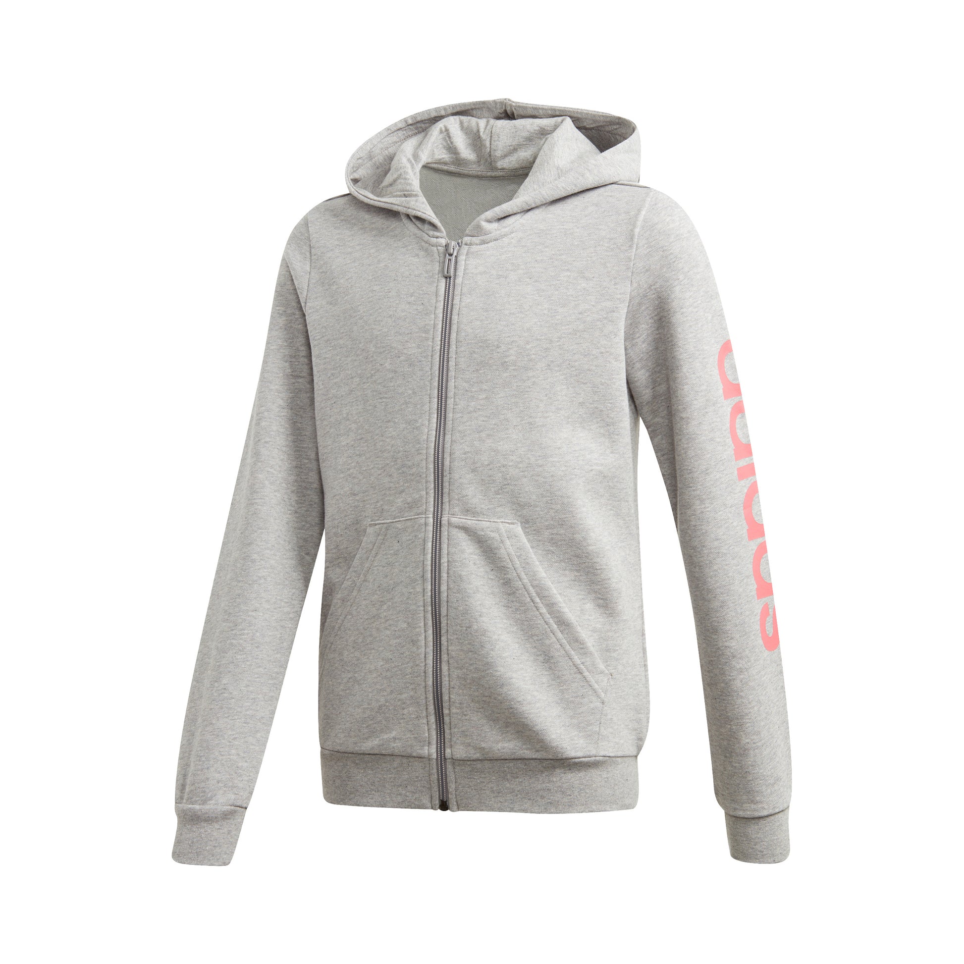 adidas Linear Gilet en coton Filles - gris clair, corail