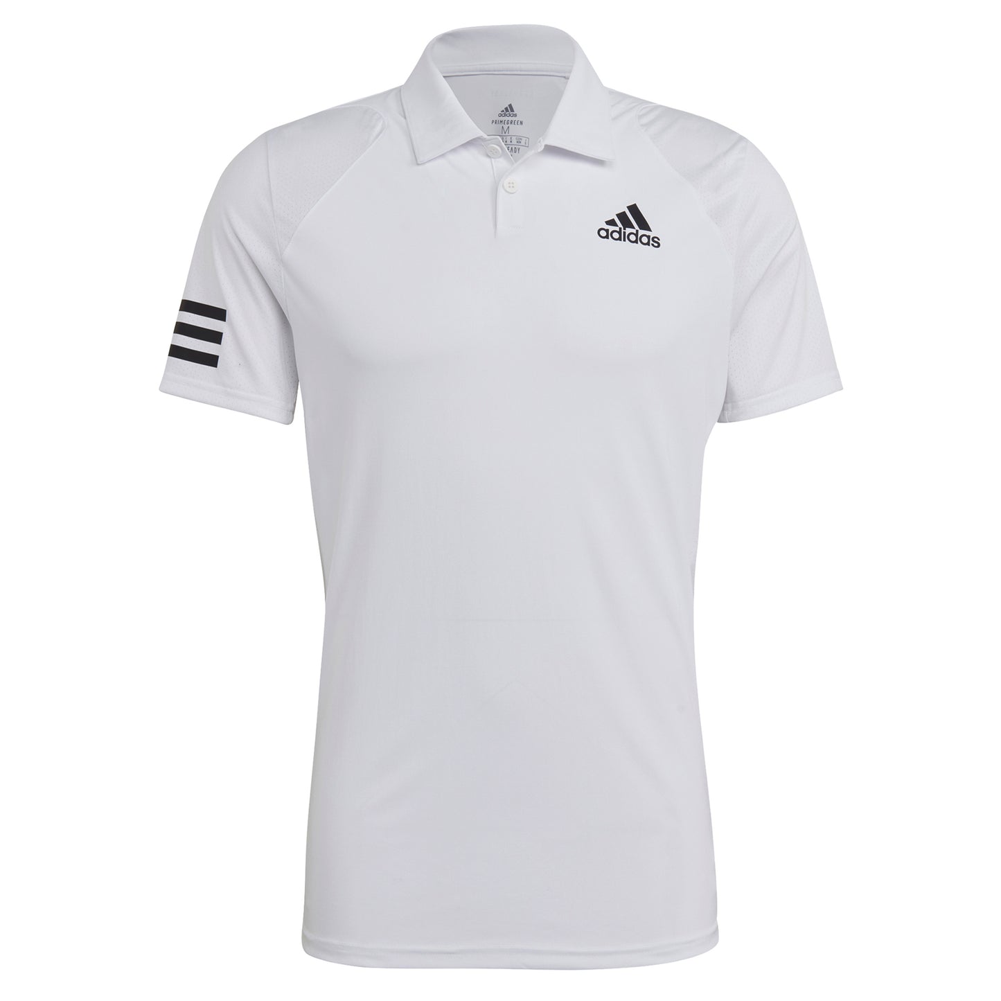adidas Club 3 Stripes Polo Hommes - blanc, noir