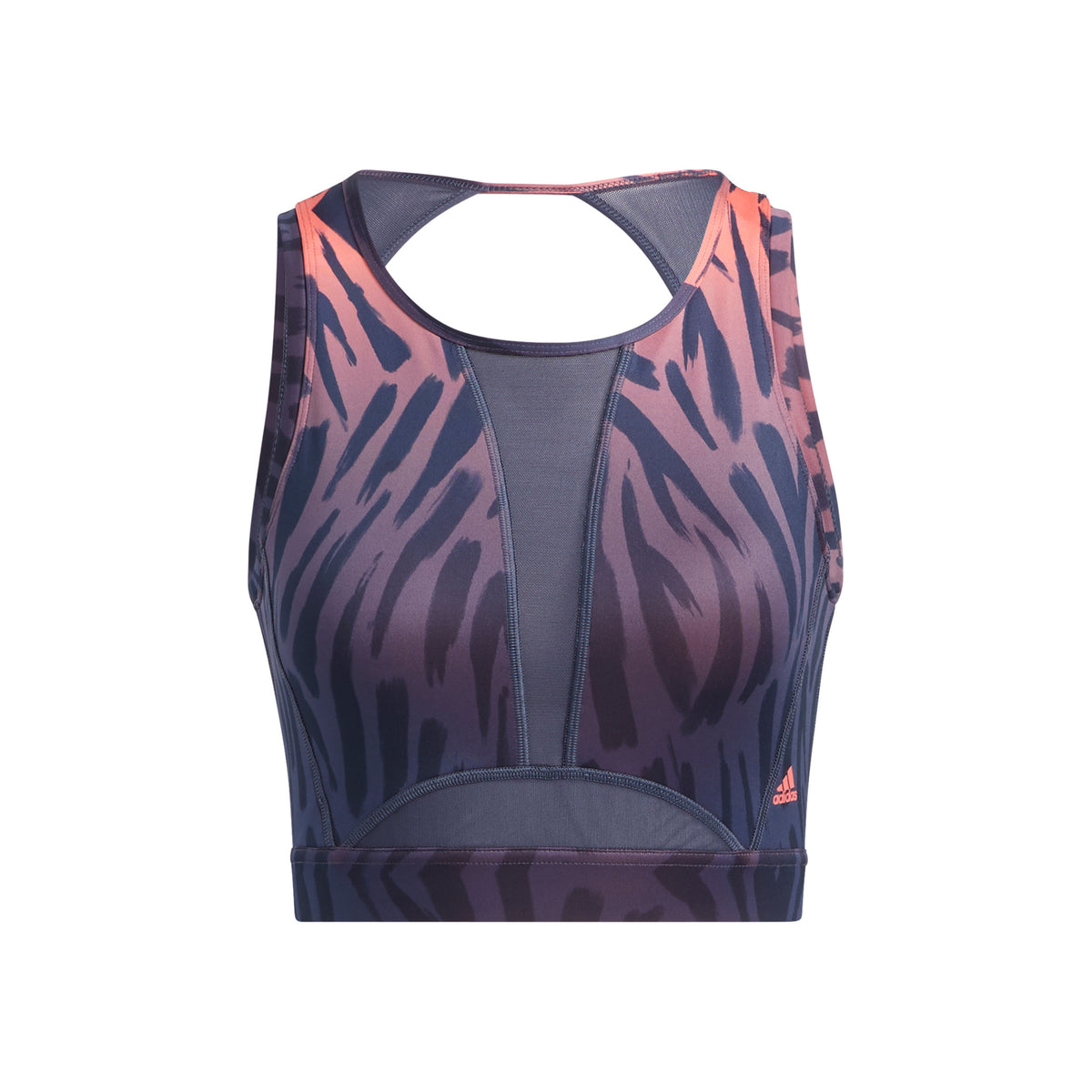 adidas TIGR All over Print Soutien-gorge sport Femmes - bleu foncé, corail