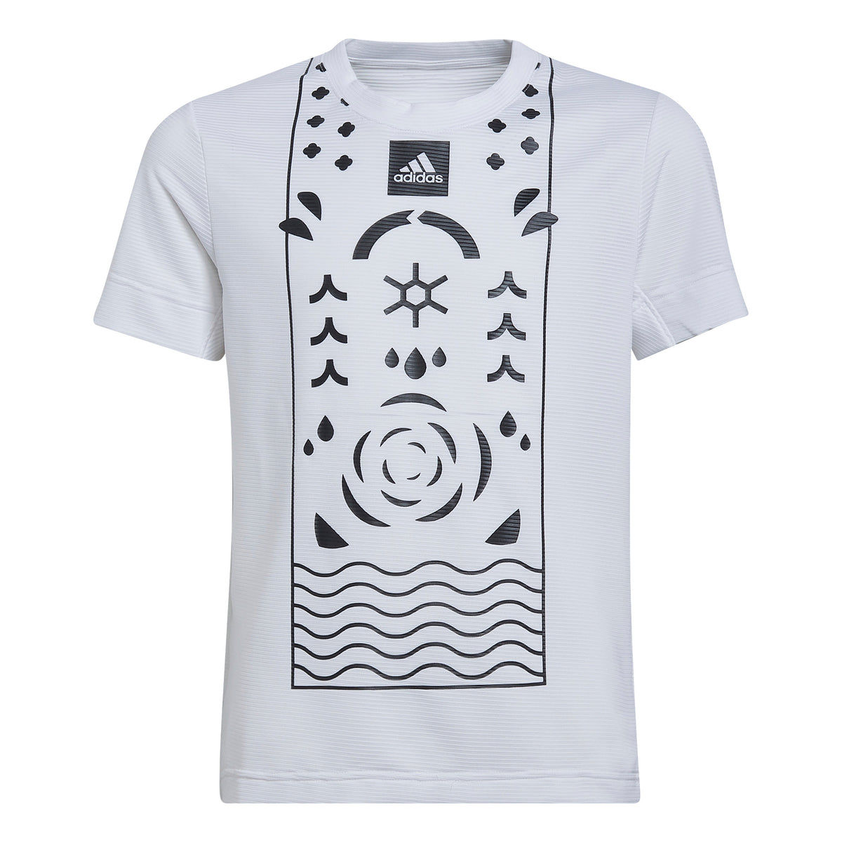 adidas Q2 T-shirt Garçons - blanc, noir