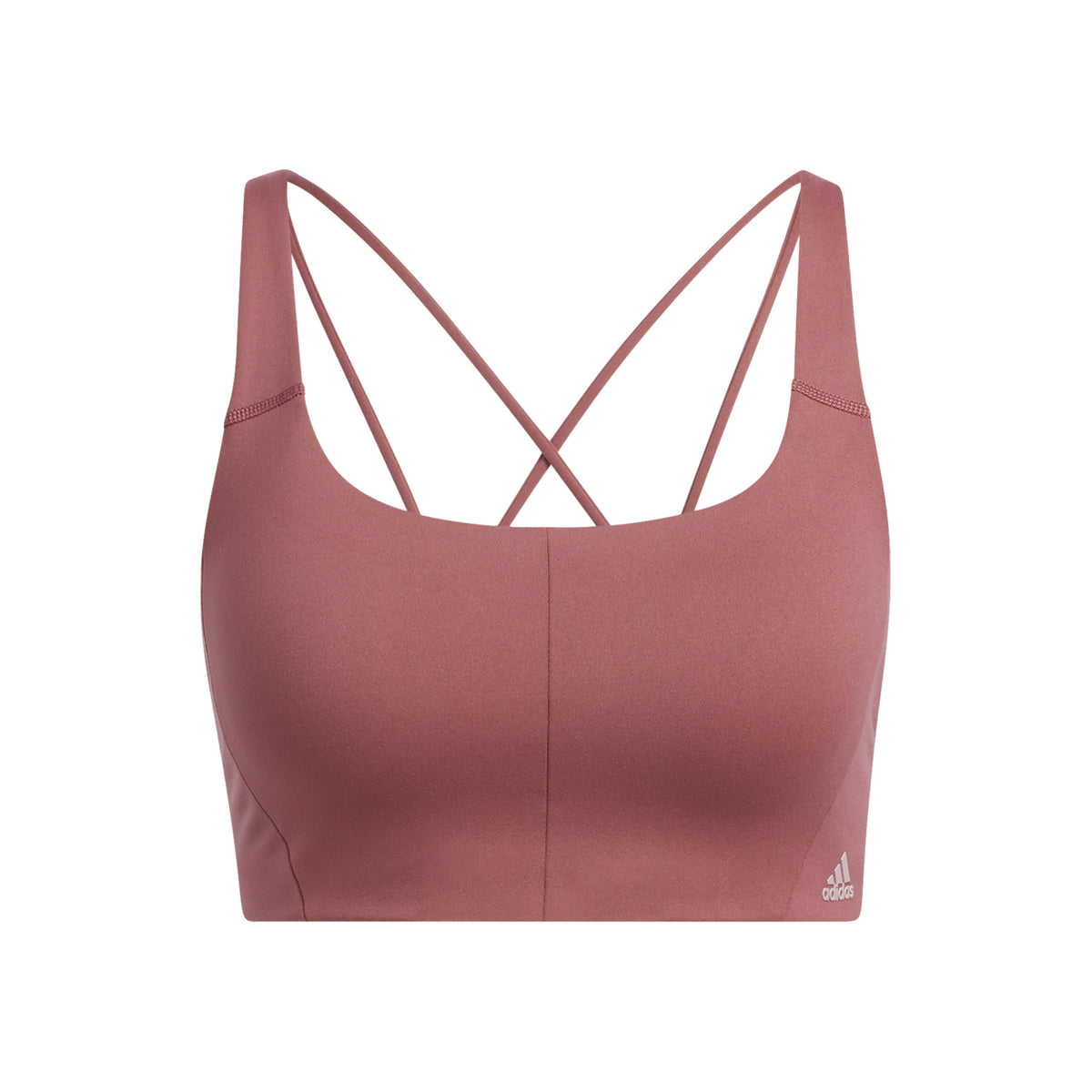 adidas Velcro Studio Mid Stripes Soutien-gorge sport Femmes - rouge