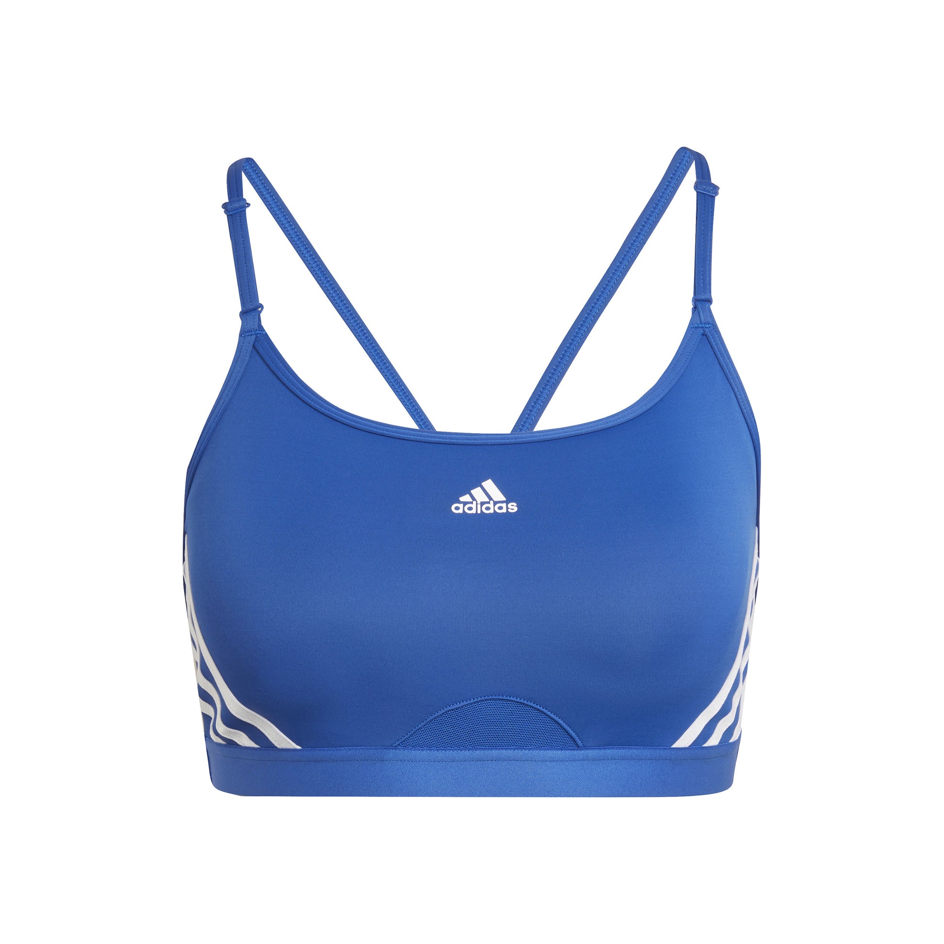 adidas Aeroreact Low-Support 3Stripes Soutien-gorge sport Femmes - bleu