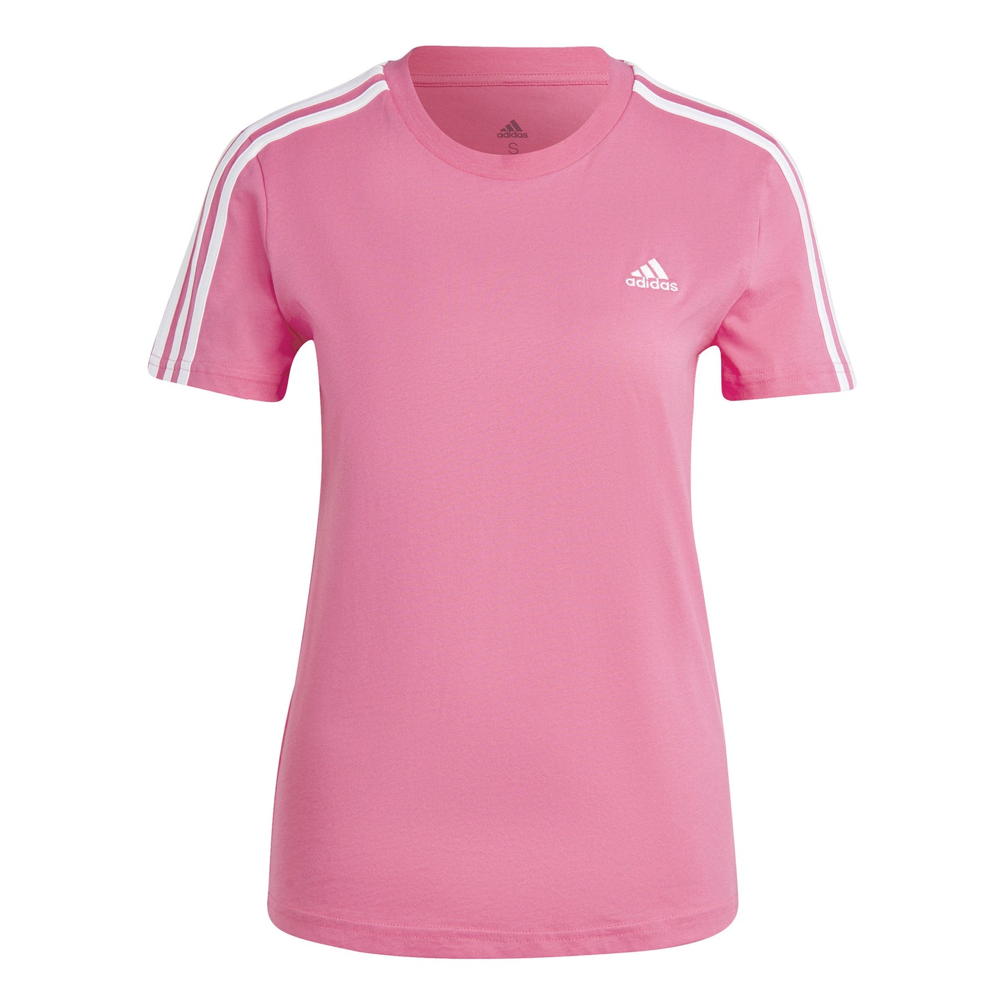 adidas Slim 3-Stripes T-shirt Femmes - pink, blanc