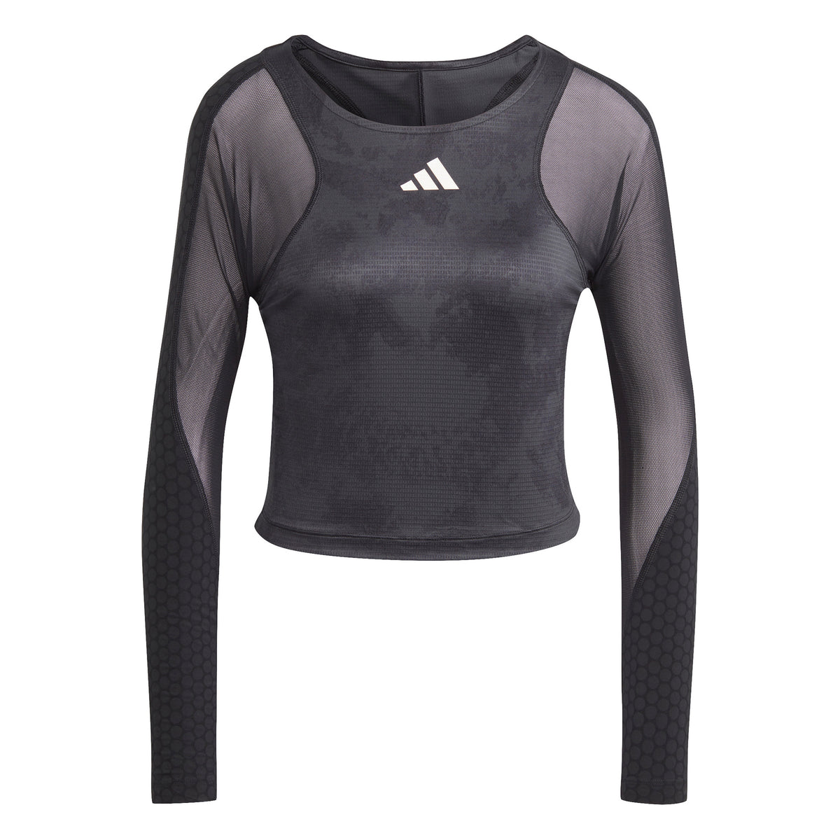adidas Paris Crop Haut manches longues Femmes - gris foncé, noir