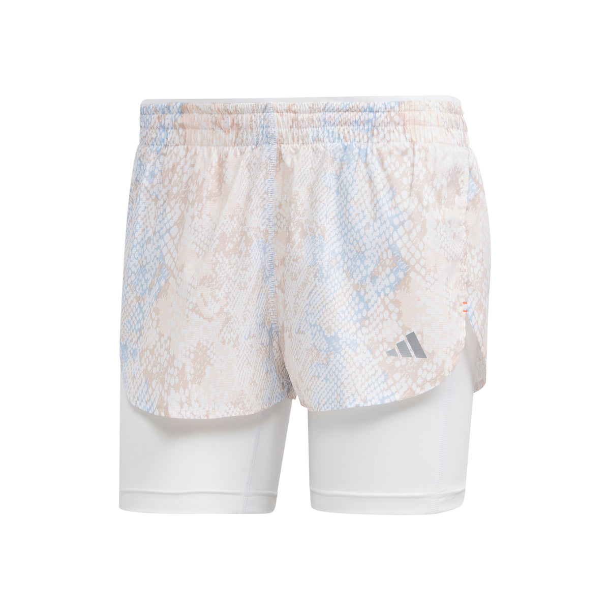 adidas Fast 2in1 All Over Print Shorts Femmes - blanc, gris