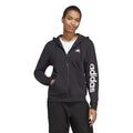 Linear French terry Full Zip Gilet en coton Femmes - noir, blanc