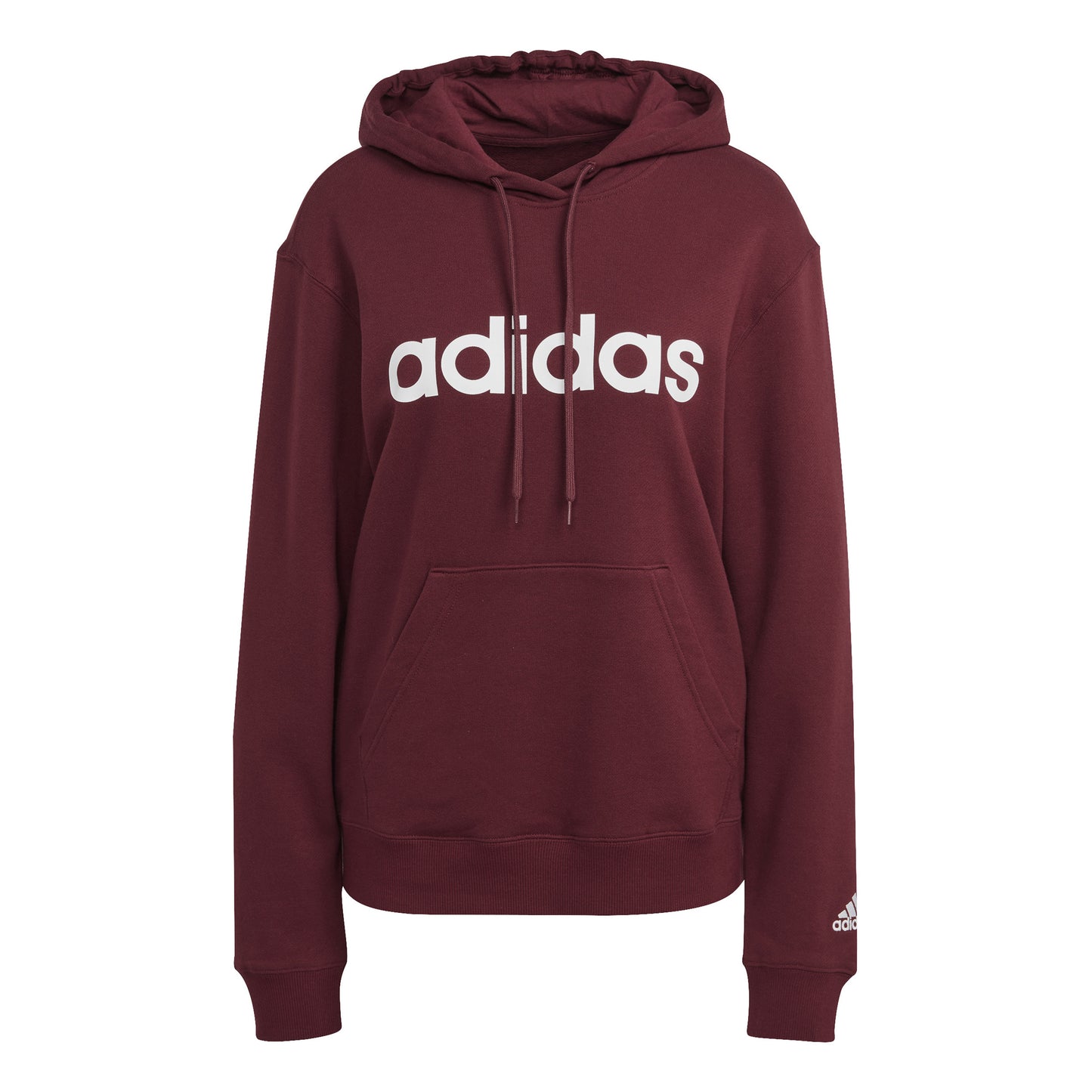 adidas Linear French Terry Sweat à capuche Femmes - rouge, blanc