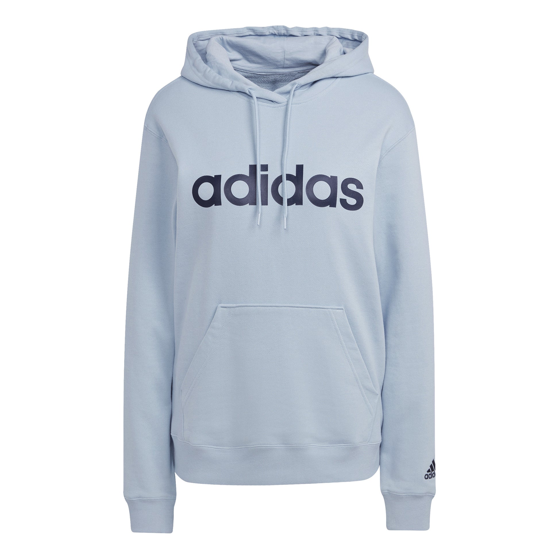 adidas Linear French Terry Sweat à capuche Femmes - bleu gris, bleu foncé