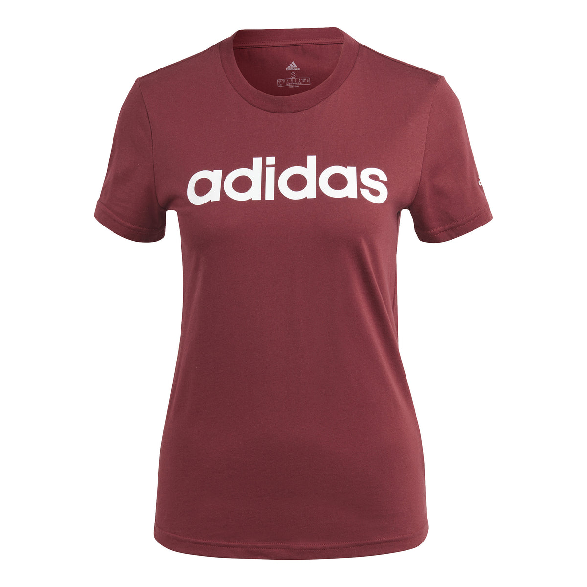 adidas Linear T-shirt Femmes - rouge, blanc