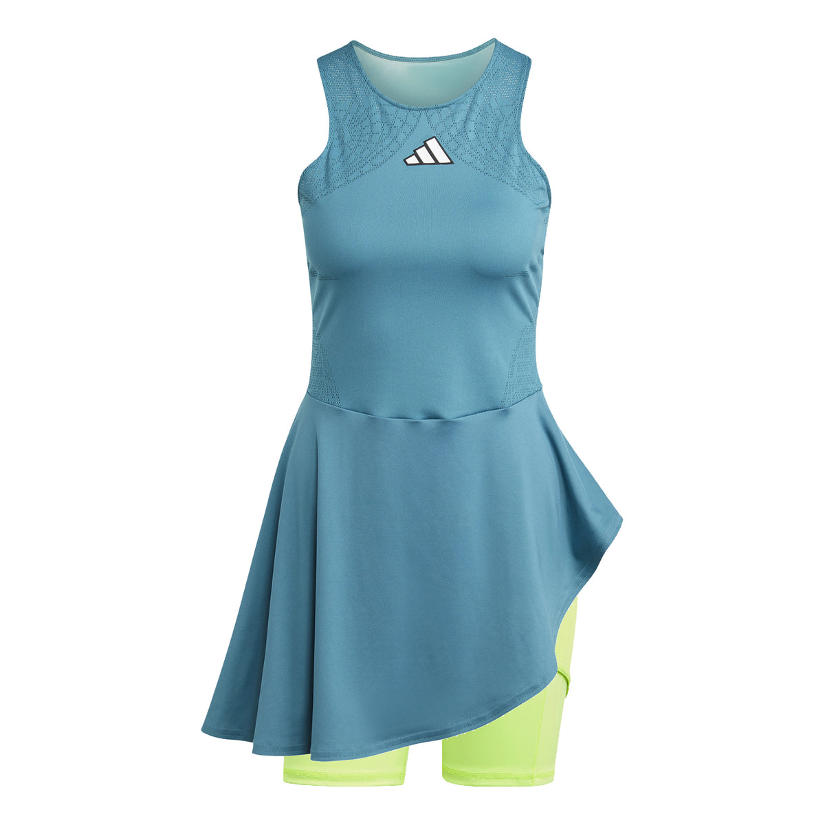 adidas Pro Robe Femmes - bleu petrol, jaune lemon