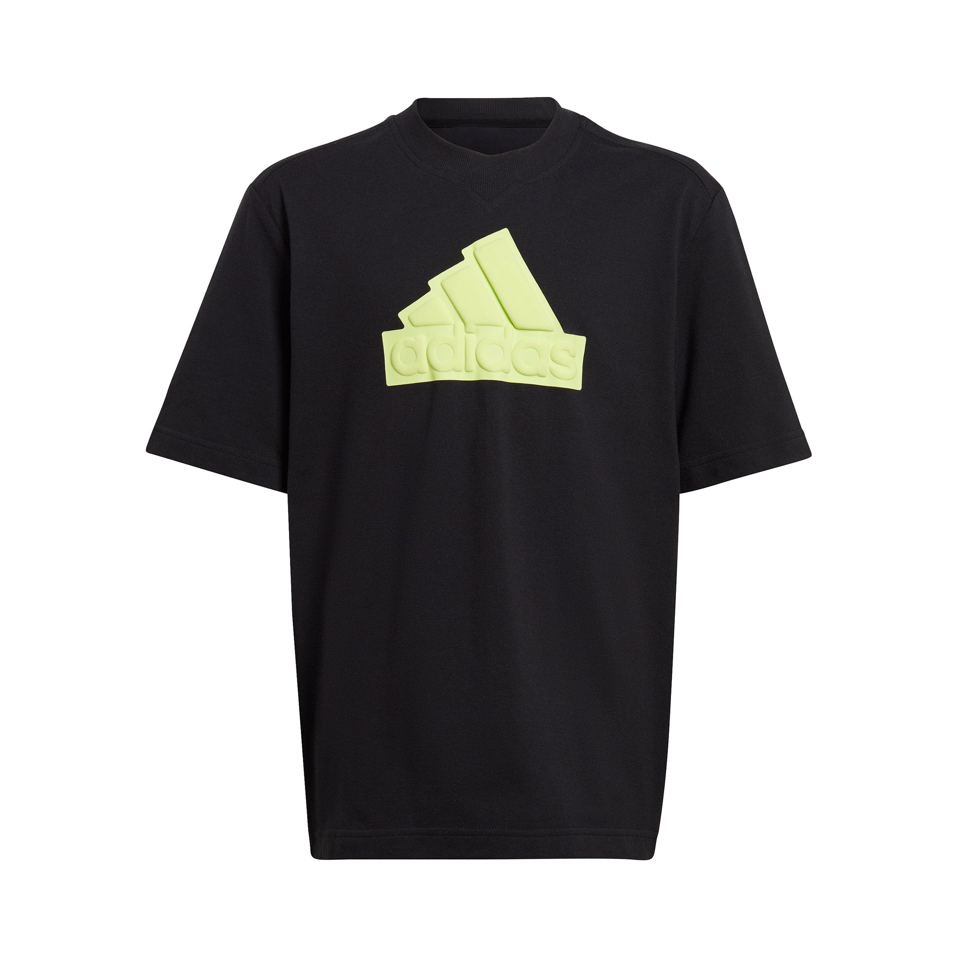 adidas Future Icon Logo T-shirt Garçons - noir, jaune lemon