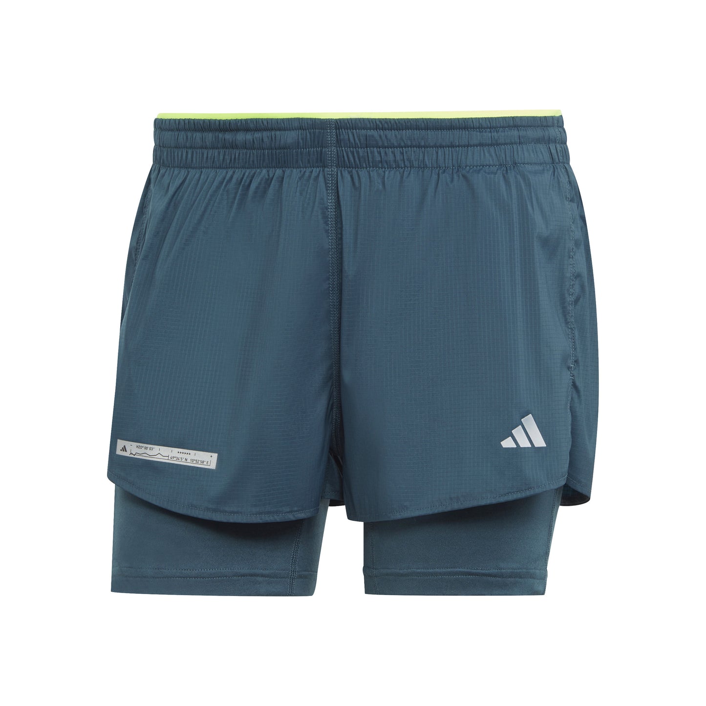 adidas Ultimate 2in1 Short de running Femmes - bleu petrol, vert