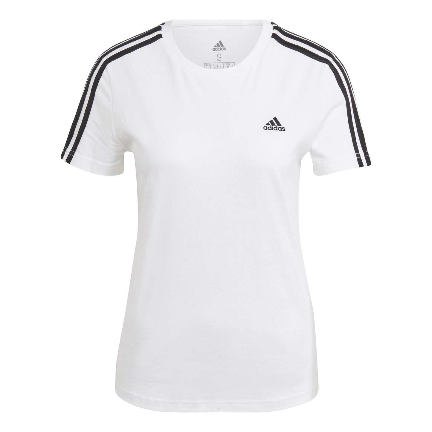adidas 3Stripes T-shirt Femmes - blanc, noir