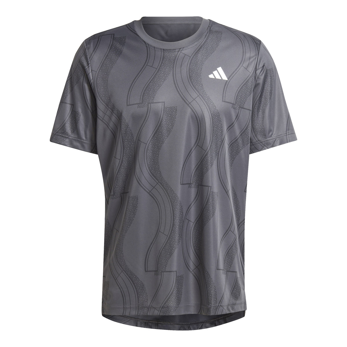 adidas Club Graphic T-shirt Hommes - gris foncé, noir