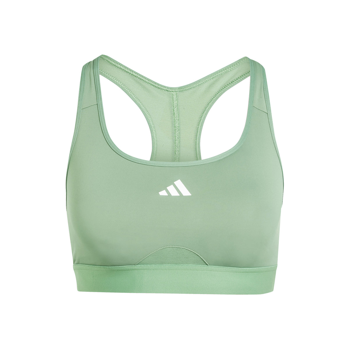 adidas Power Racer Medium 3Stripes Soutien-gorge sport Femmes - vert