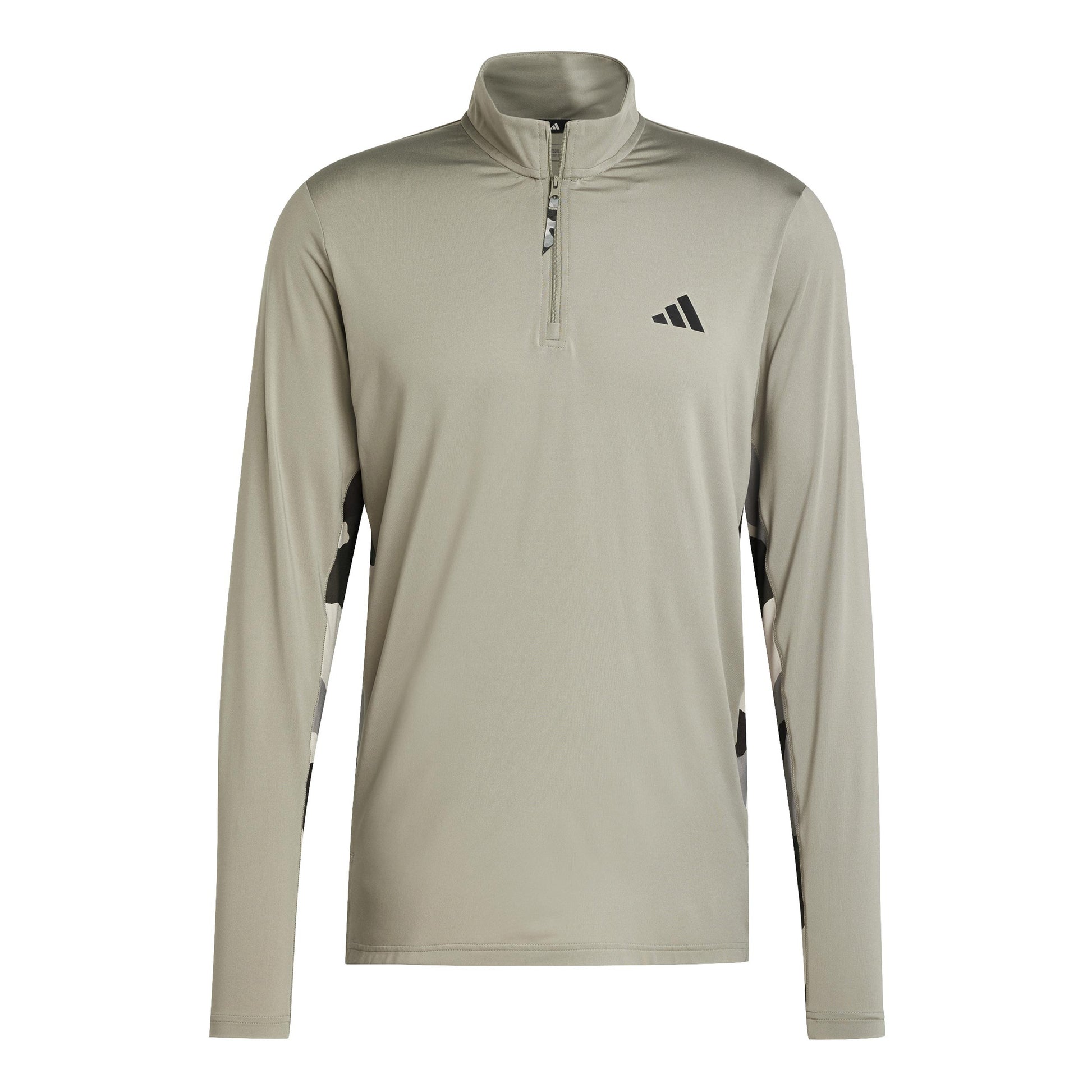 adidas Camo 1/4 Zip Haut manches longues Hommes - vert olive,
