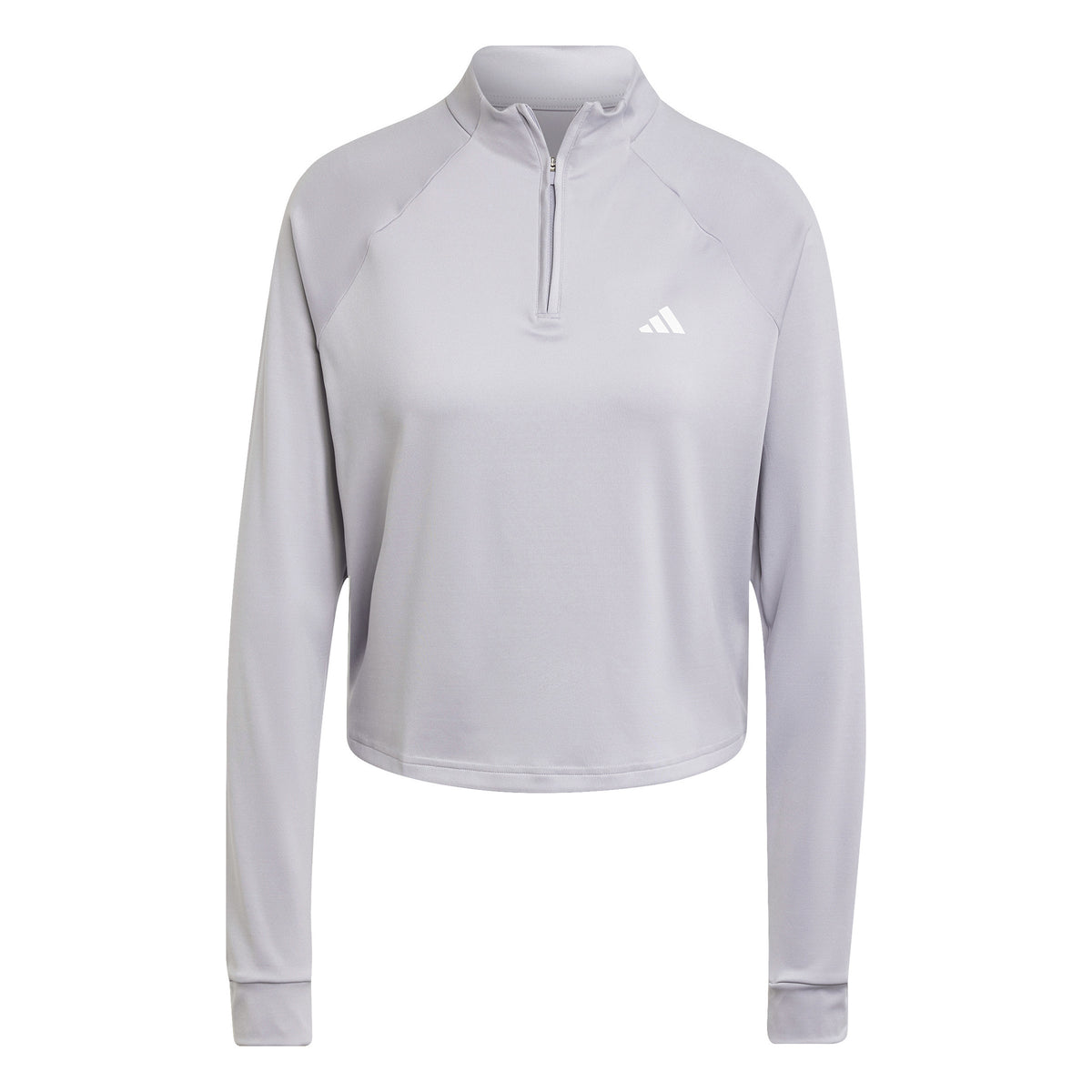 adidas Training Essential 1/4 Zip Longsleeve Haut manches longues Femmes - gris clair,