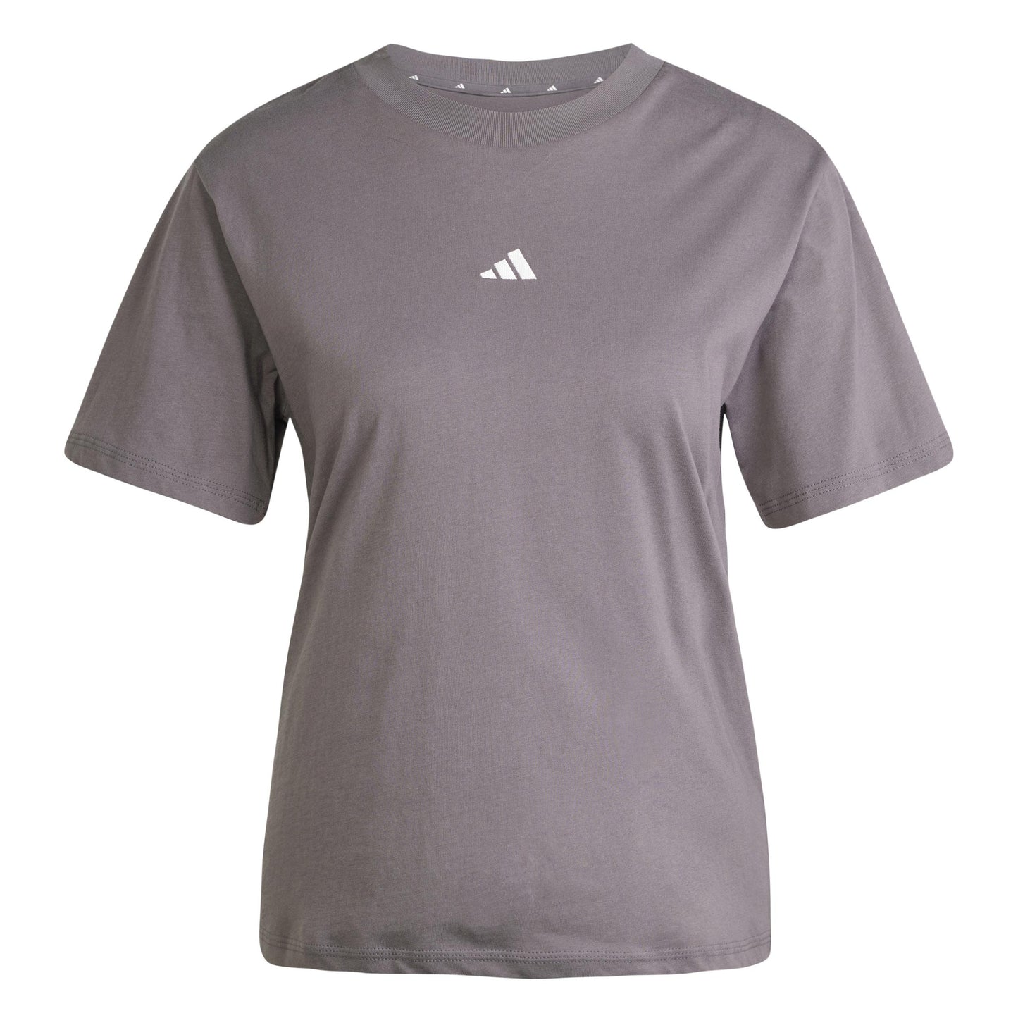 adidas Small Logo T-shirt Femmes-Gris Foncé