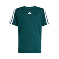 Training Essentials 3 Stripes T-shirt - vert foncé, blanc
