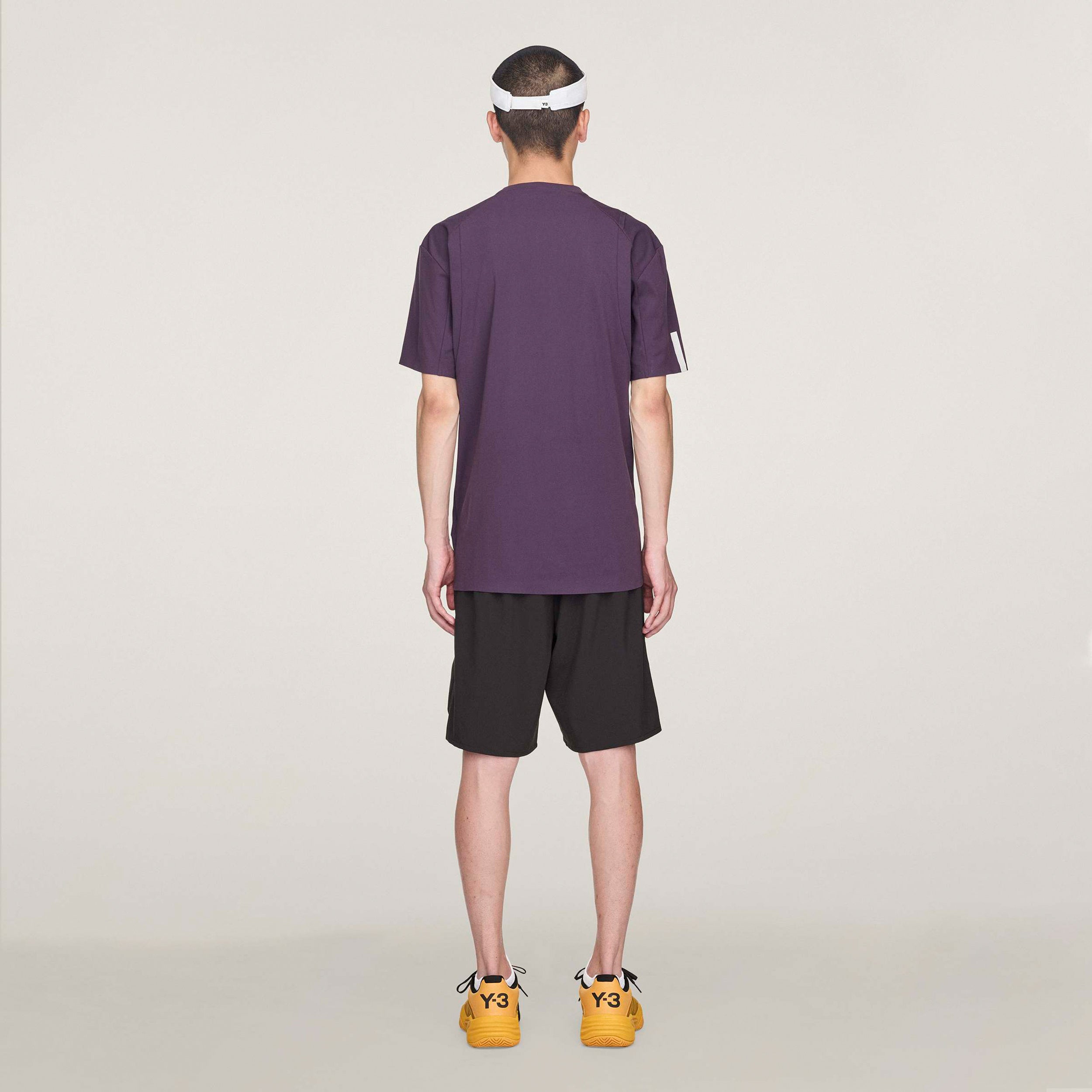 Y-3 Zip Polo Hommes-Violet | Tennis-Point