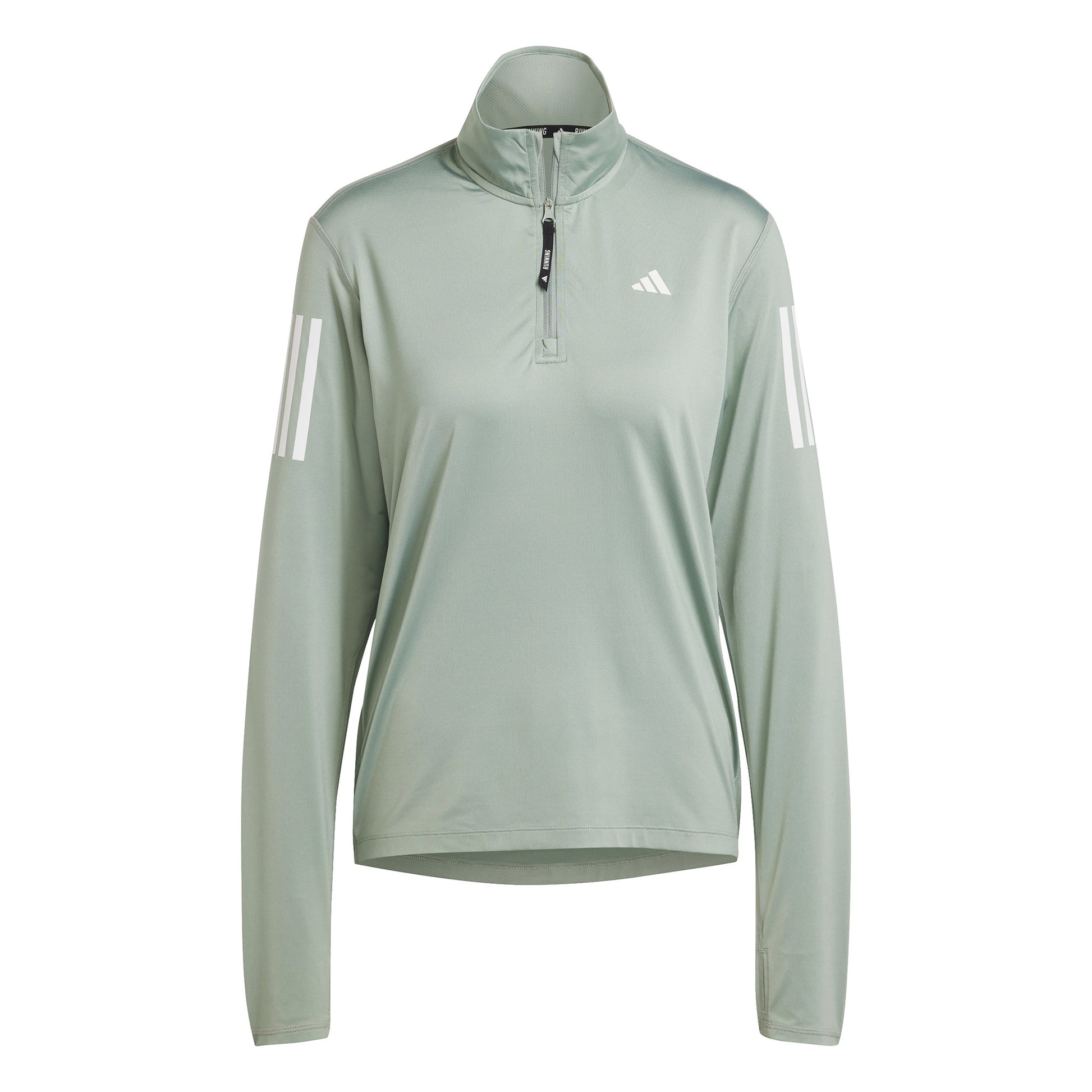 adidas Own the Run Half-Zip Haut manches longues Femmes - sauge,