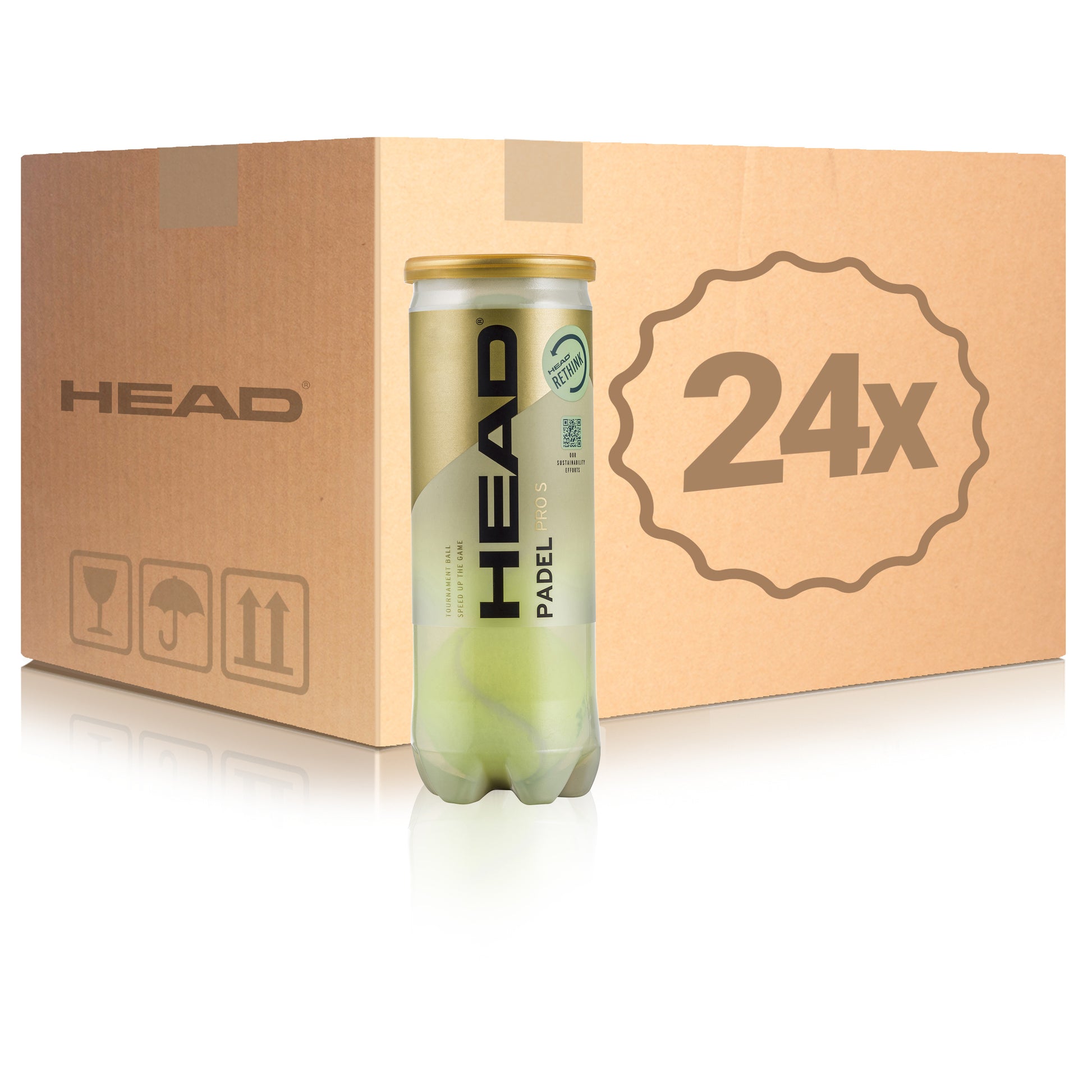 HEAD 24 Tubes de 3 Padel Pro S En carton